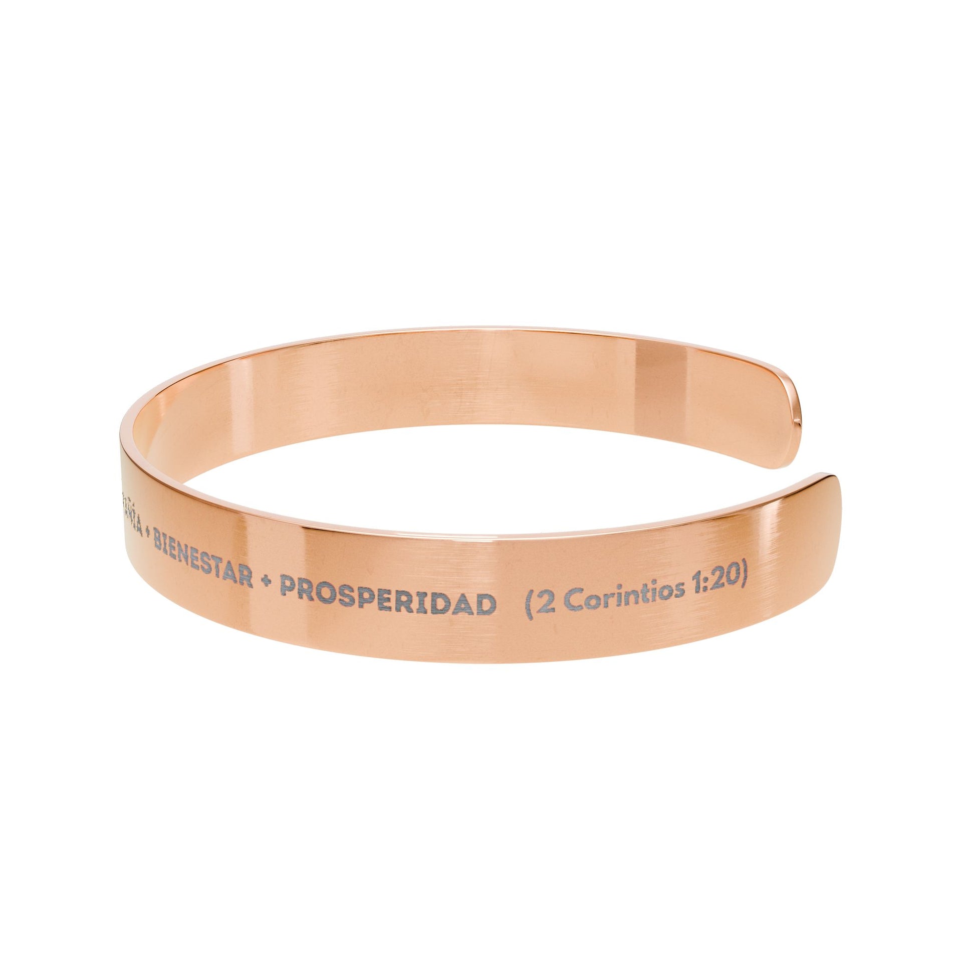 Bracelete "6 Promesas" Engraved Cuff Bracelet