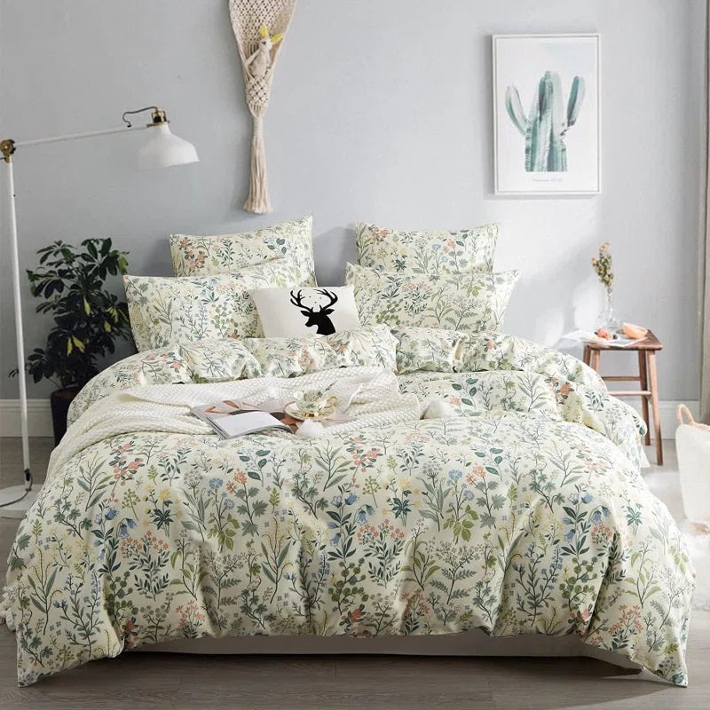 Varennes French Country Twill Floral Duvet Cover Set