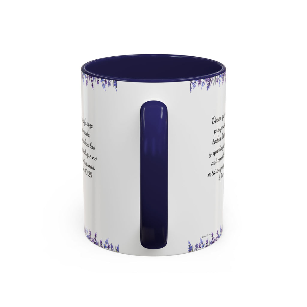 Slow-Living Calm Reading Corner Accent Coffee Mug — "Rinconcito Calma" Lavender Christian Gift (11/15oz)
