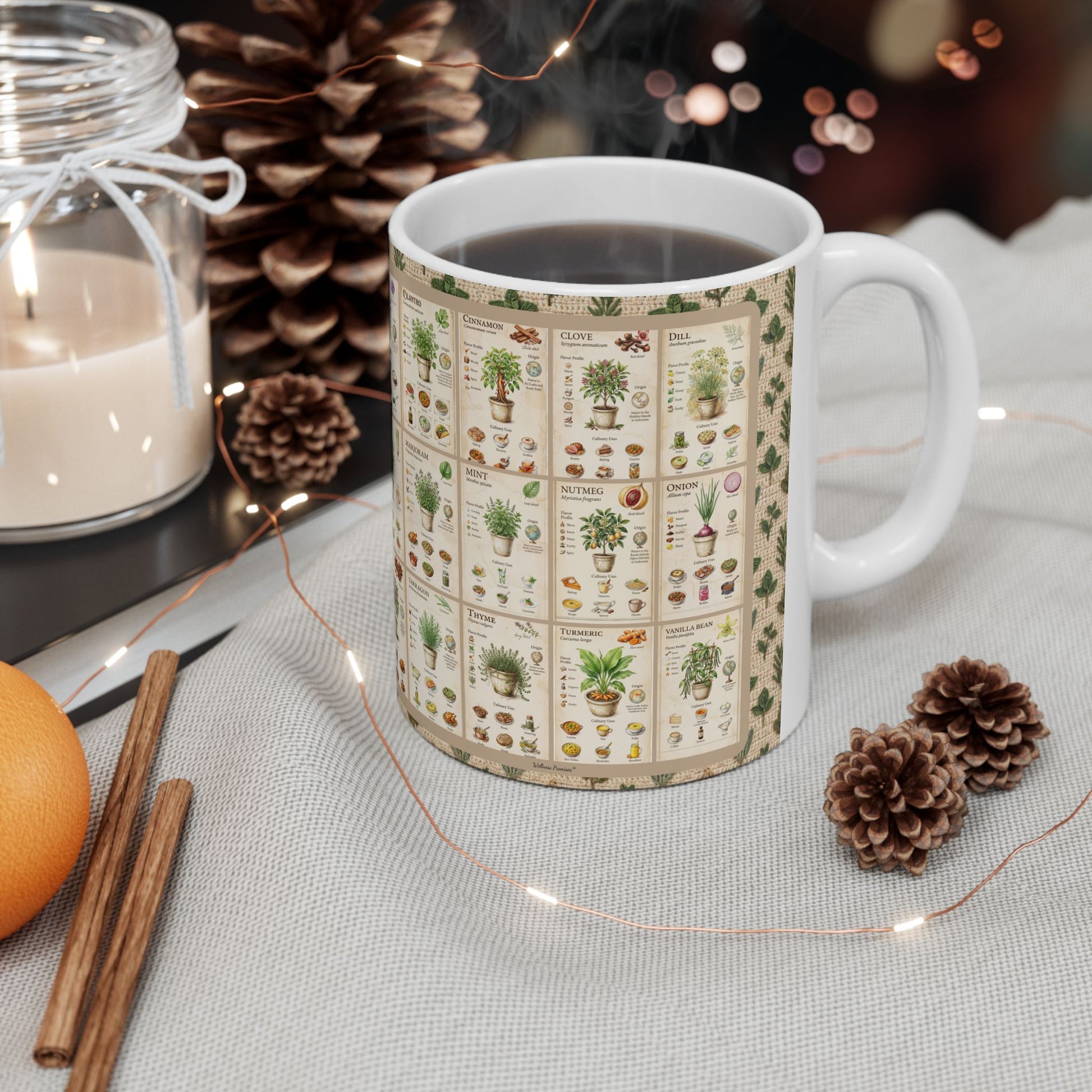 30 Herb & Spices Crochet Ceramic Mug