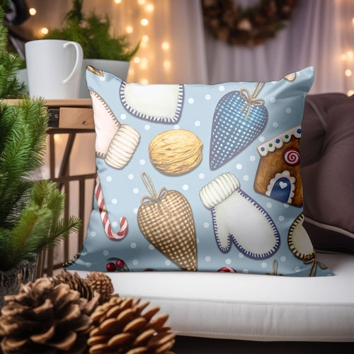 Christmas Ornament Pattern Throw Pillow for Holiday Decor | Homeezone
