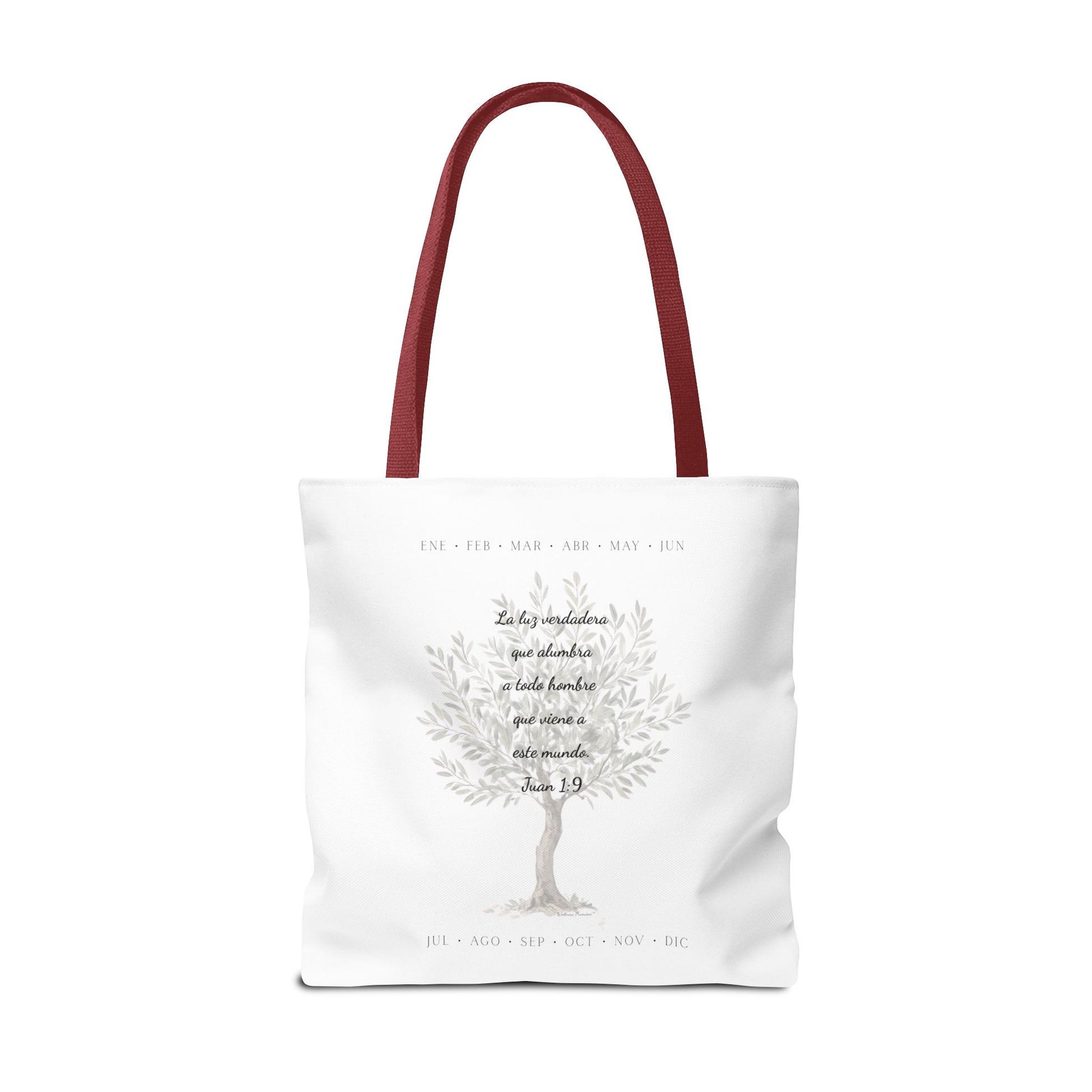 Nativity Tote Bag Year Round — (White Color) "Las Buenas Noticias" Spanish Nativity Tote