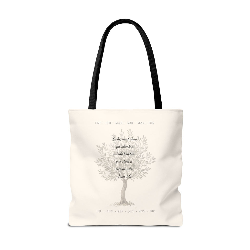 Nativity Tote Bag Year Round (Cream Color)  — "Las Buenas Noticias" Spanish Nativity Tote