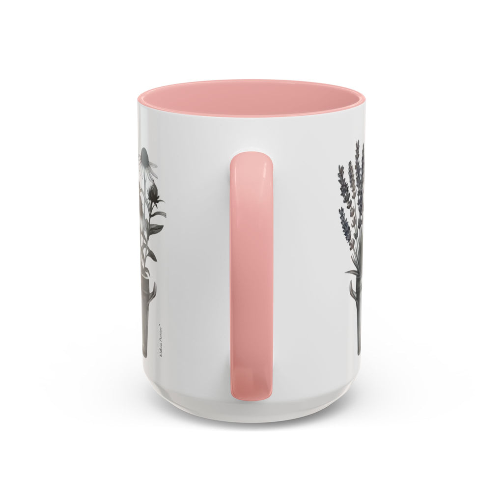 Herb Garden Accent Coffee Mug (Black & White Design) - Green Handle, Botanical Print, Perfect Gift for Plant Lovers, Housewarming, Kitchen Decor, Mother's [...]