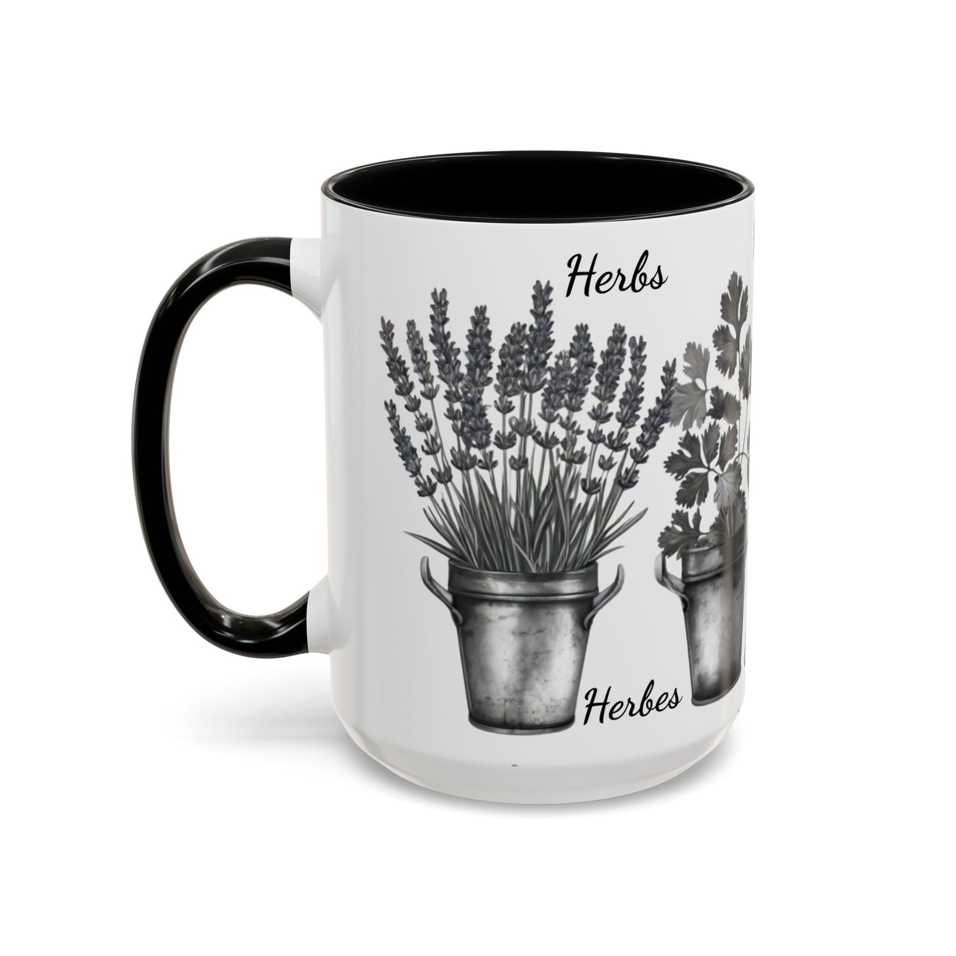 Herb Garden Accent Coffee Mug (Black & White Design) - Green Handle, Botanical Print, Perfect Gift for Plant Lovers, Housewarming, Kitchen Decor, Mother's [...]