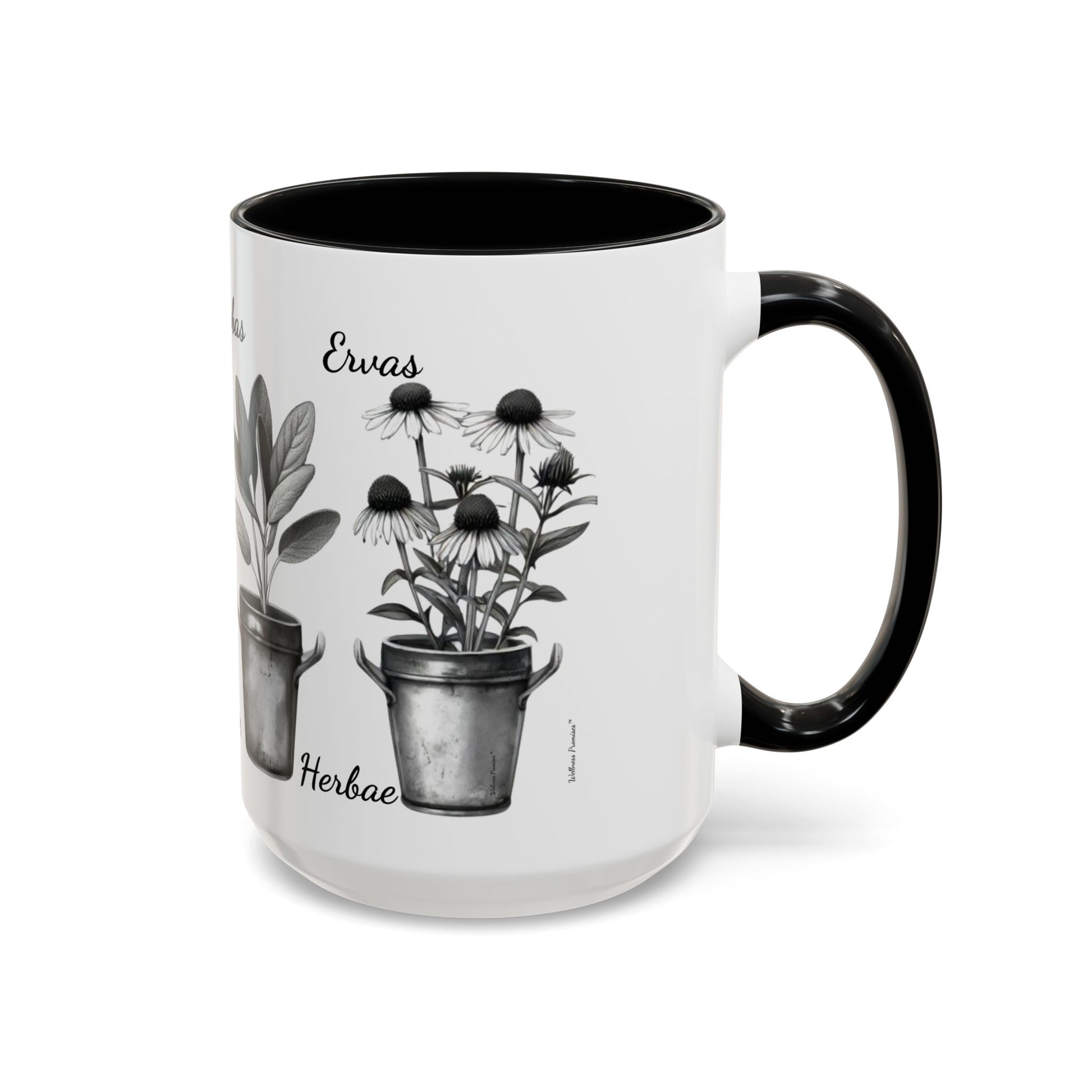 Herb Garden Accent Coffee Mug (Black & White Design) - Green Handle, Botanical Print, Perfect Gift for Plant Lovers, Housewarming, Kitchen Decor, Mother's [...]