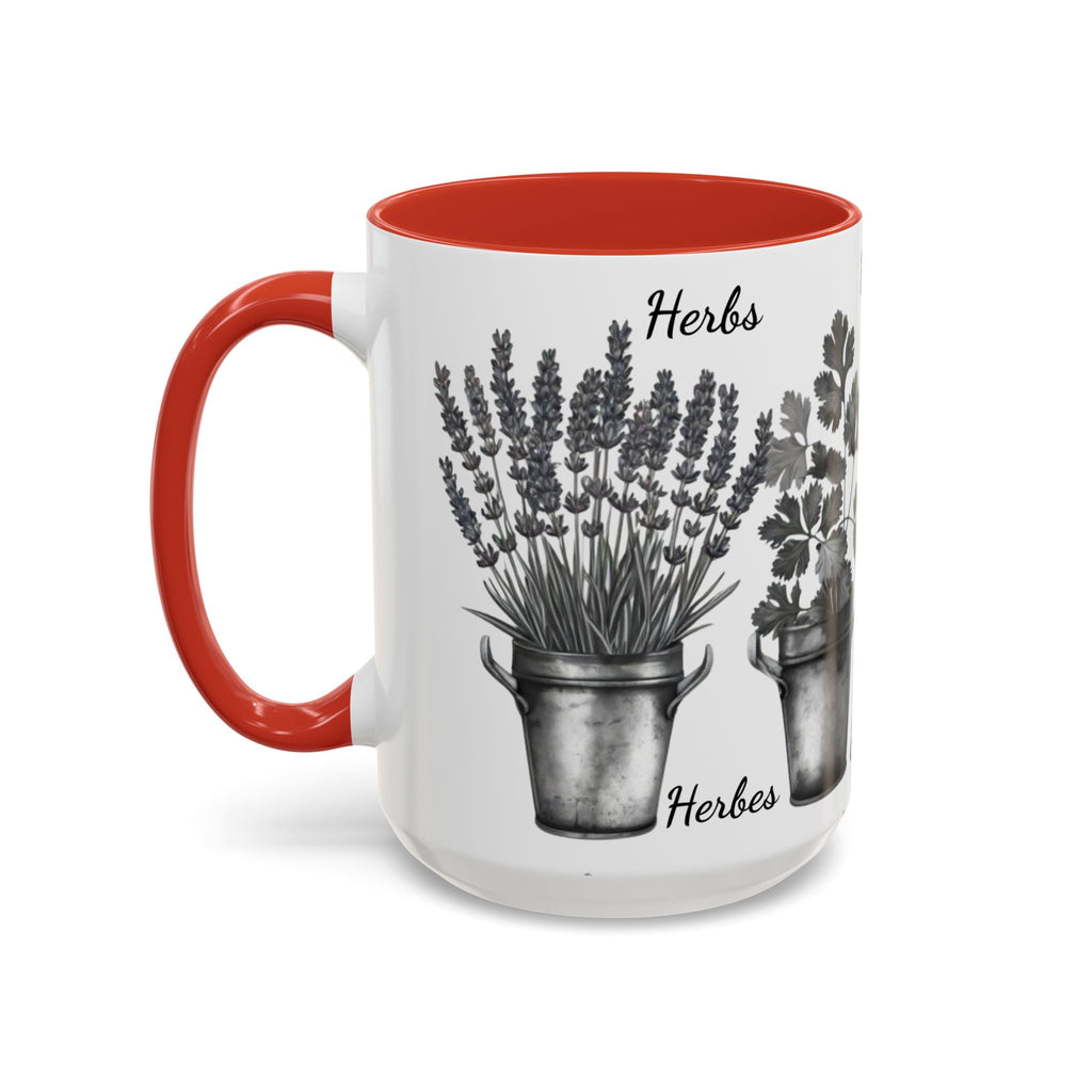 Herb Garden Accent Coffee Mug (Black & White Design) - Green Handle, Botanical Print, Perfect Gift for Plant Lovers, Housewarming, Kitchen Decor, Mother's [...]