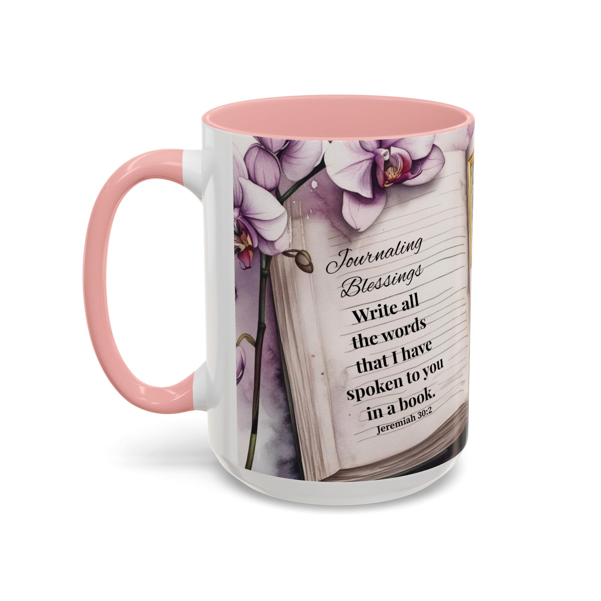 Write the Vision Coffee Mug —Faith & Orchid Journaler Lovers Gift (11/15oz)