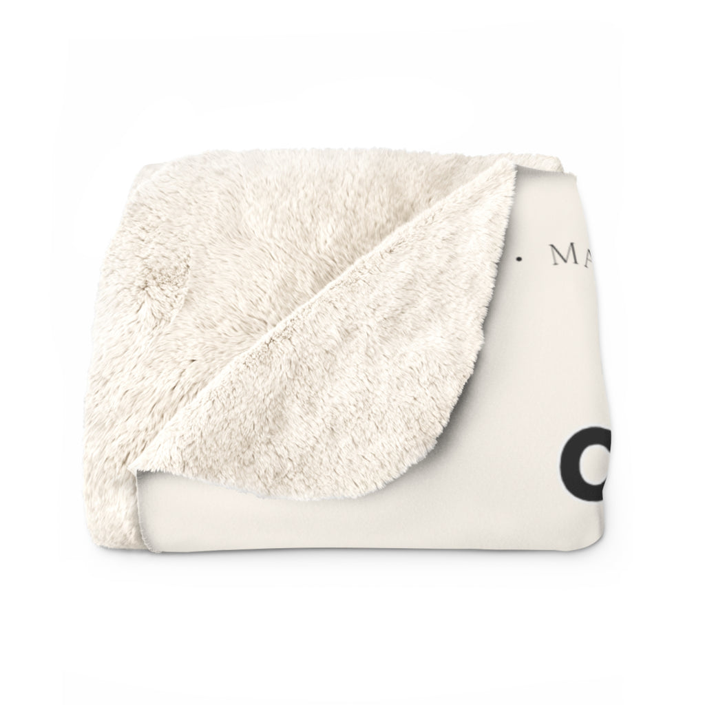 Nativity Sherpa Fleece Blanket – "Celebrate Good News All Year" Christian Christmas Throw with Luke 2:14