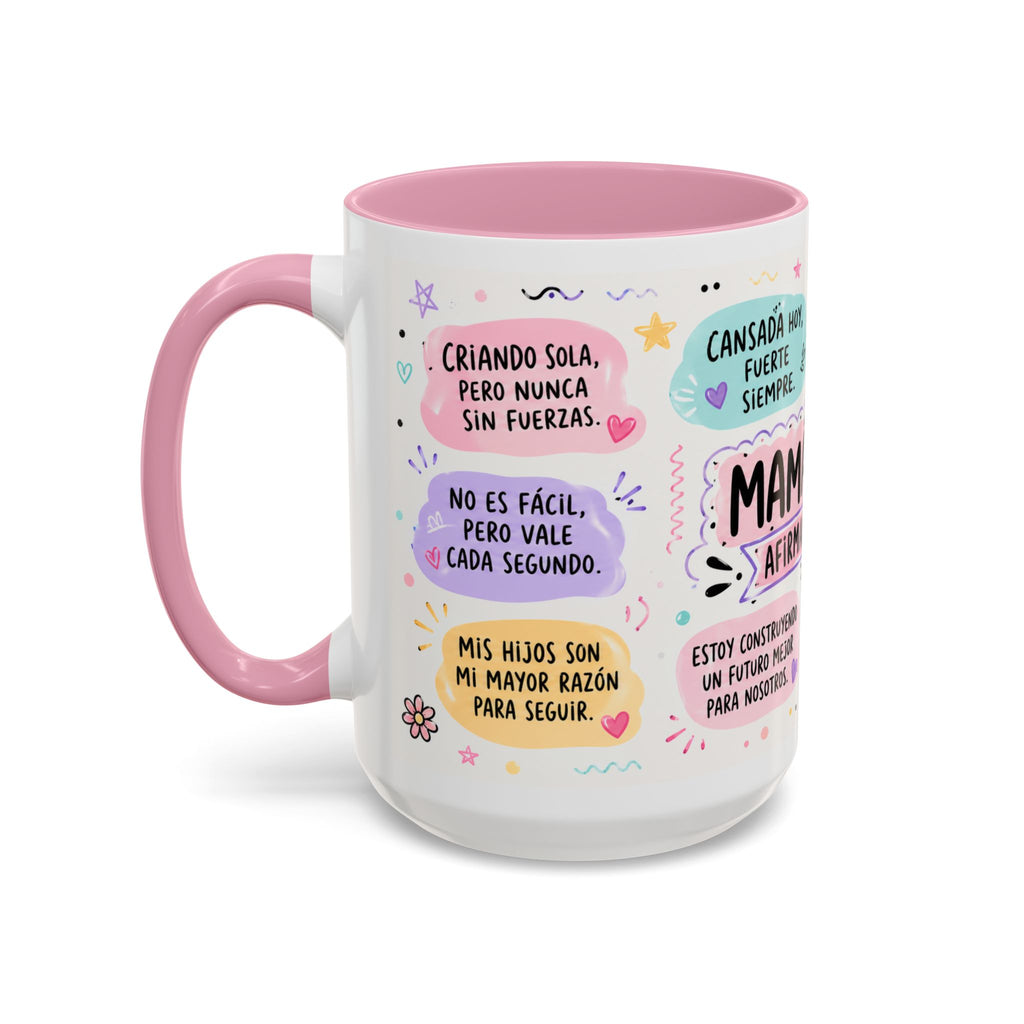 Colorful Mug — “Mamá Soltera: Afirmaciones Diarias” Inspirational Spanish Coffee Mug (11oz/15oz)