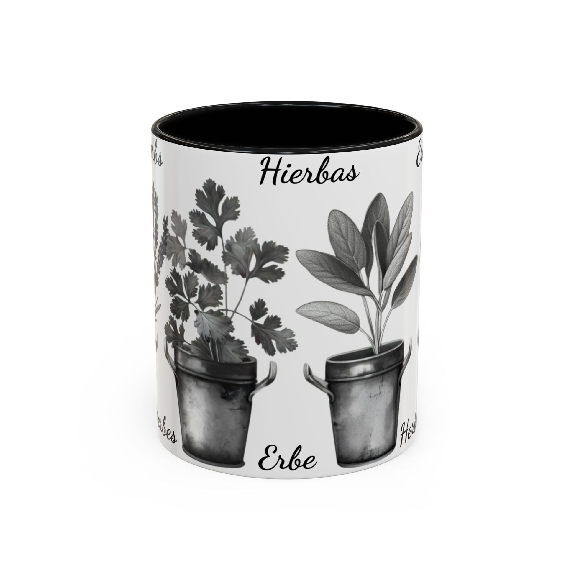 Herb Garden Accent Coffee Mug (Black & White Design) - Green Handle, Botanical Print, Perfect Gift for Plant Lovers, Housewarming, Kitchen Decor, Mother's [...]