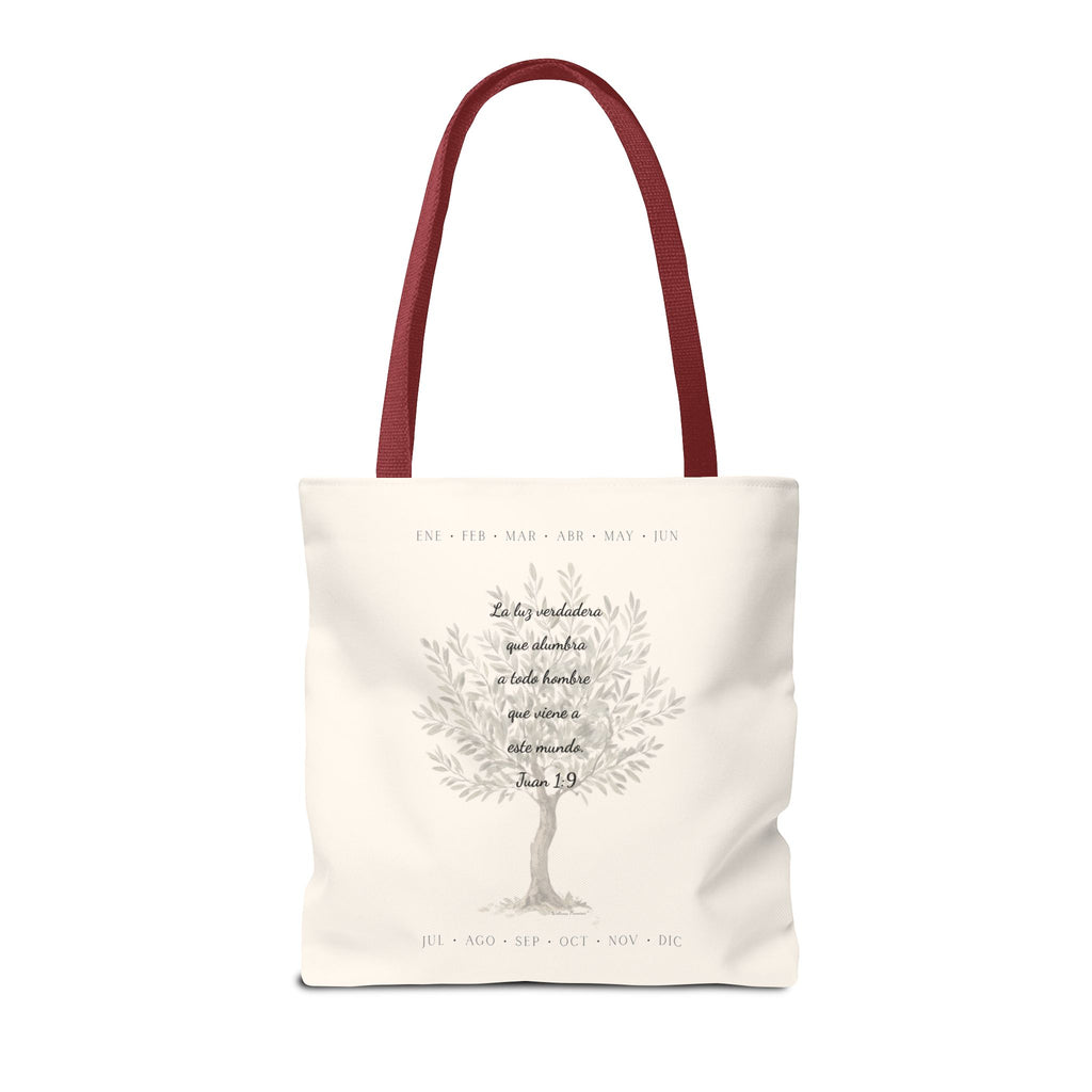 Nativity Tote Bag Year Round (Cream Color)  — "Las Buenas Noticias" Spanish Nativity Tote