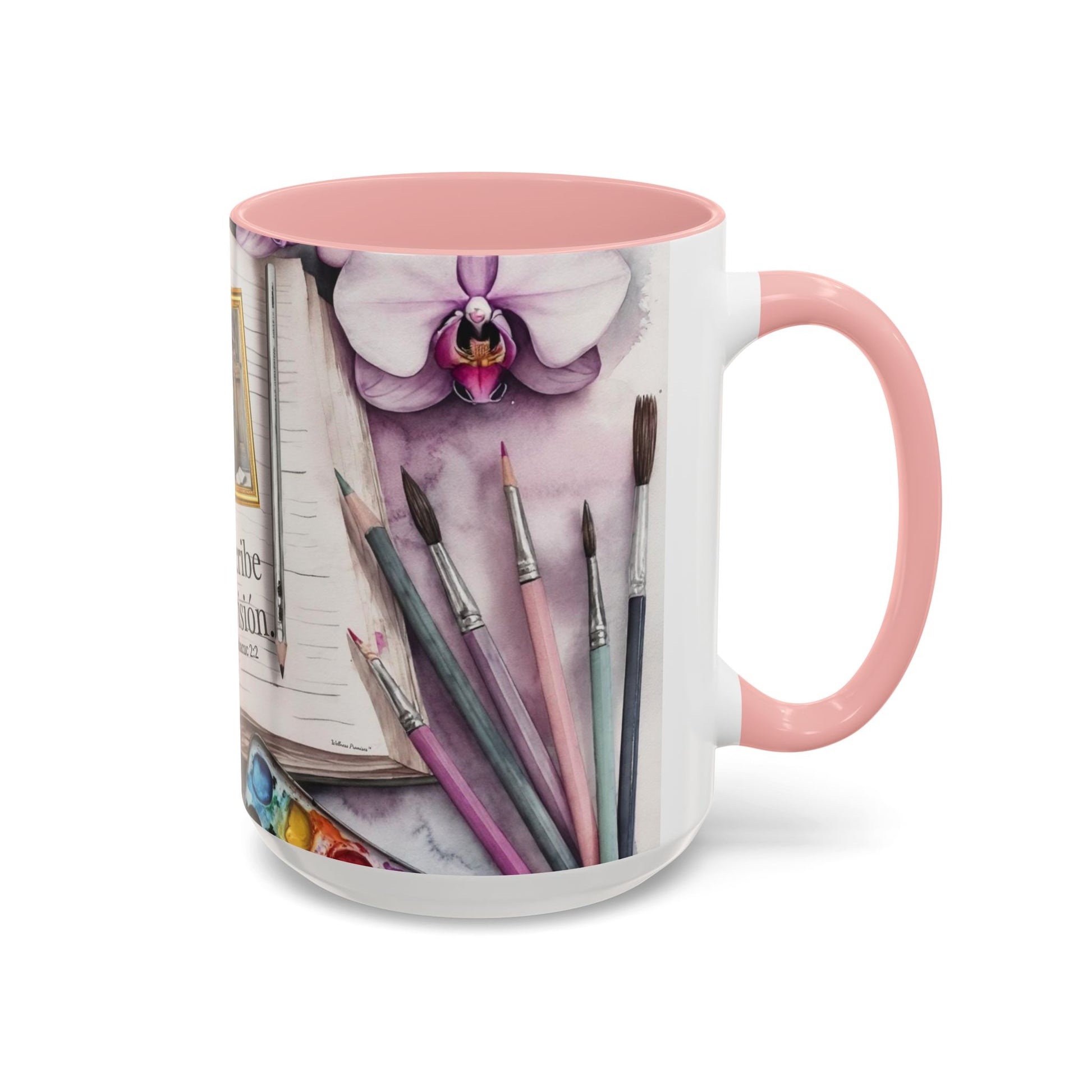 "Escribe la visión" Coffee Mug —Faith & Orchid Journaler Lovers Gift (11/15oz)