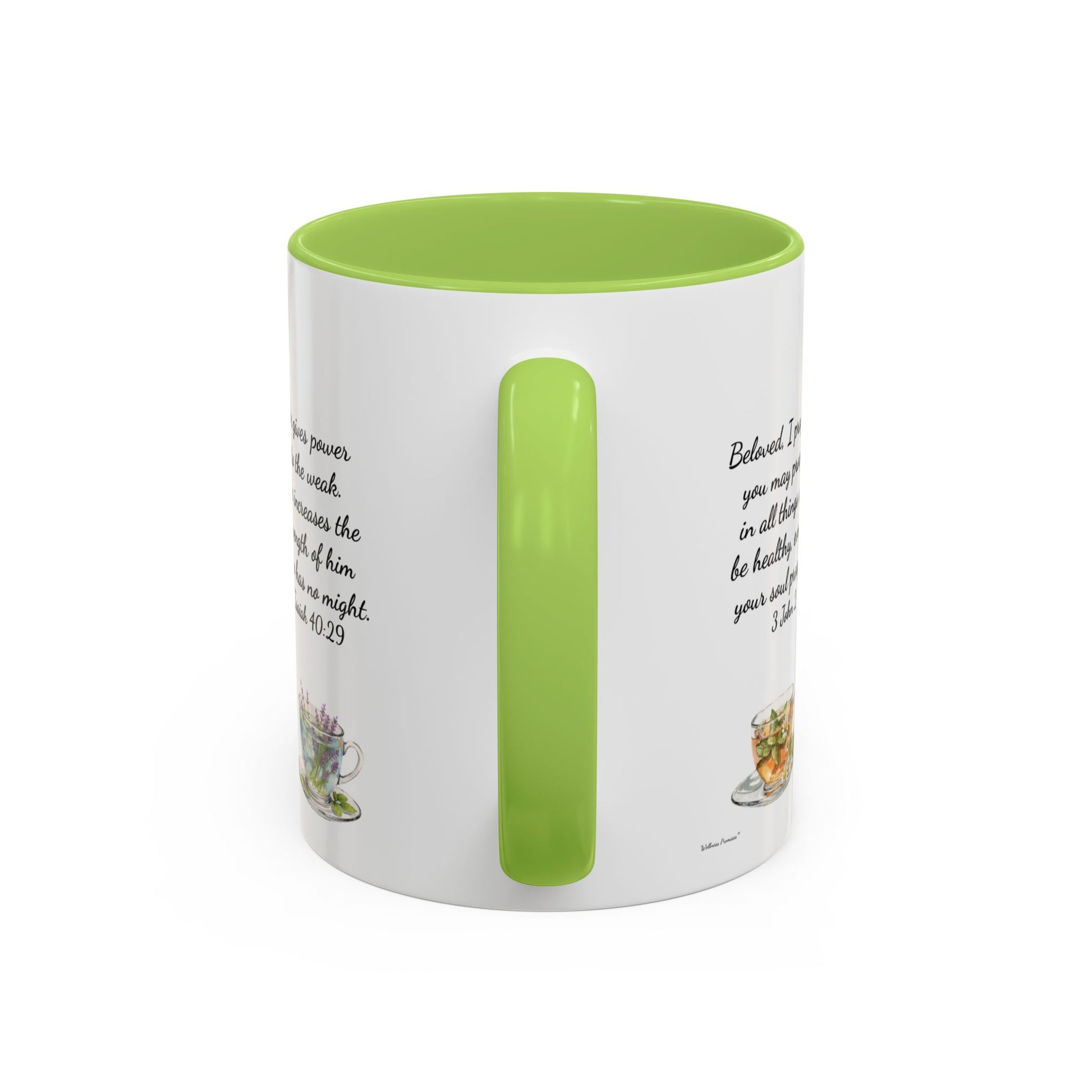 Slow-Living Corner Accent Coffee/Tea Mug — Inspirational Christian Relaxation Herbal (11/15oz)