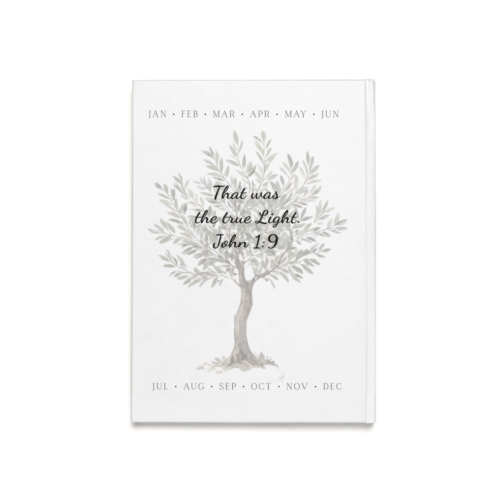 Hardcover Journal - Nativity Scene Year Round Celebration "Celebrate Good News All Year"