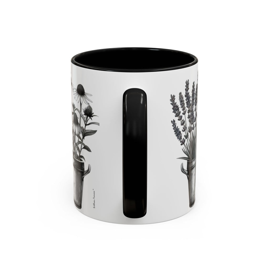 Herb Garden Accent Coffee Mug (Black & White Design) - Green Handle, Botanical Print, Perfect Gift for Plant Lovers, Housewarming, Kitchen Decor, Mother's [...]