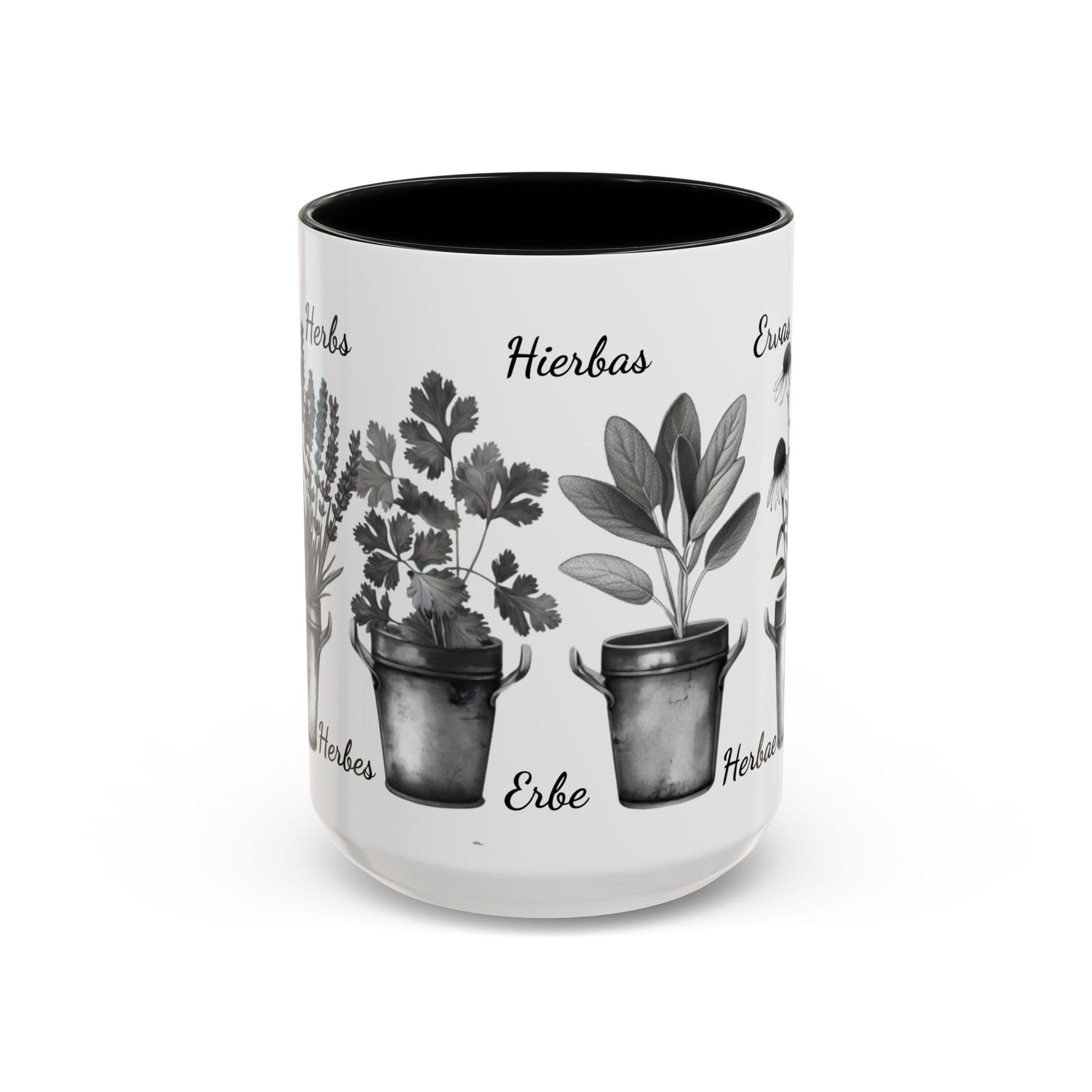 Herb Garden Accent Coffee Mug (Black & White Design) - Green Handle, Botanical Print, Perfect Gift for Plant Lovers, Housewarming, Kitchen Decor, Mother's [...]