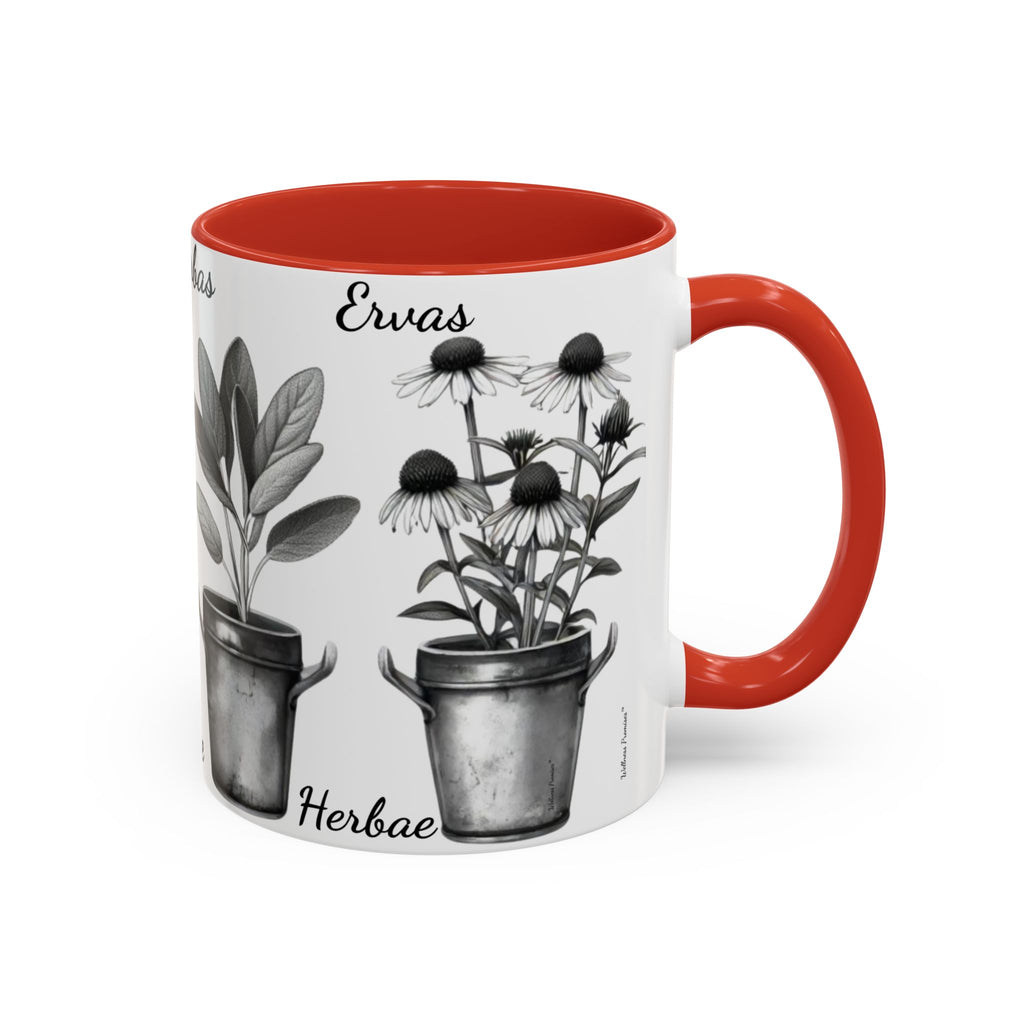 Herb Garden Accent Coffee Mug (Black & White Design) - Green Handle, Botanical Print, Perfect Gift for Plant Lovers, Housewarming, Kitchen Decor, Mother's [...]