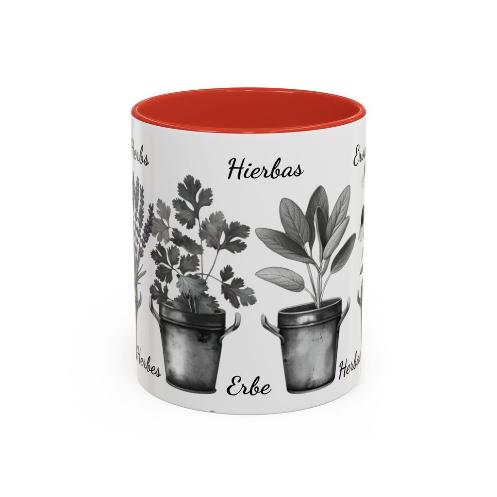 Herb Garden Accent Coffee Mug (Black & White Design) - Green Handle, Botanical Print, Perfect Gift for Plant Lovers, Housewarming, Kitchen Decor, Mother's [...]