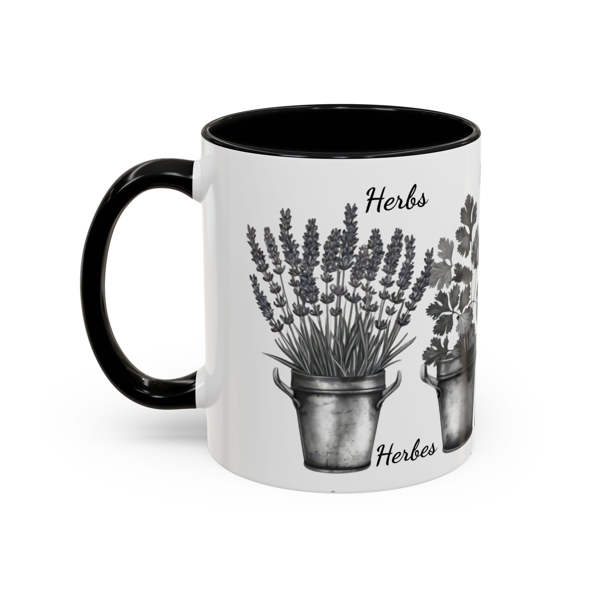 Herb Garden Accent Coffee Mug (Black & White Design) - Green Handle, Botanical Print, Perfect Gift for Plant Lovers, Housewarming, Kitchen Decor, Mother's [...]