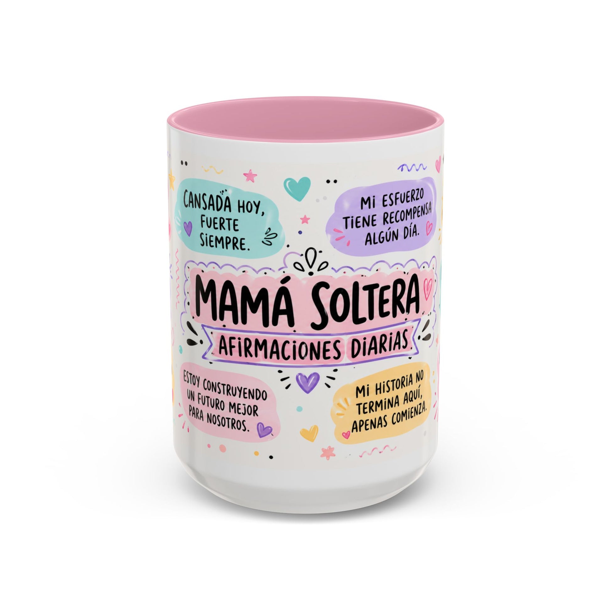 Colorful Mug — “Mamá Soltera: Afirmaciones Diarias” Inspirational Spanish Coffee Mug (11oz/15oz)