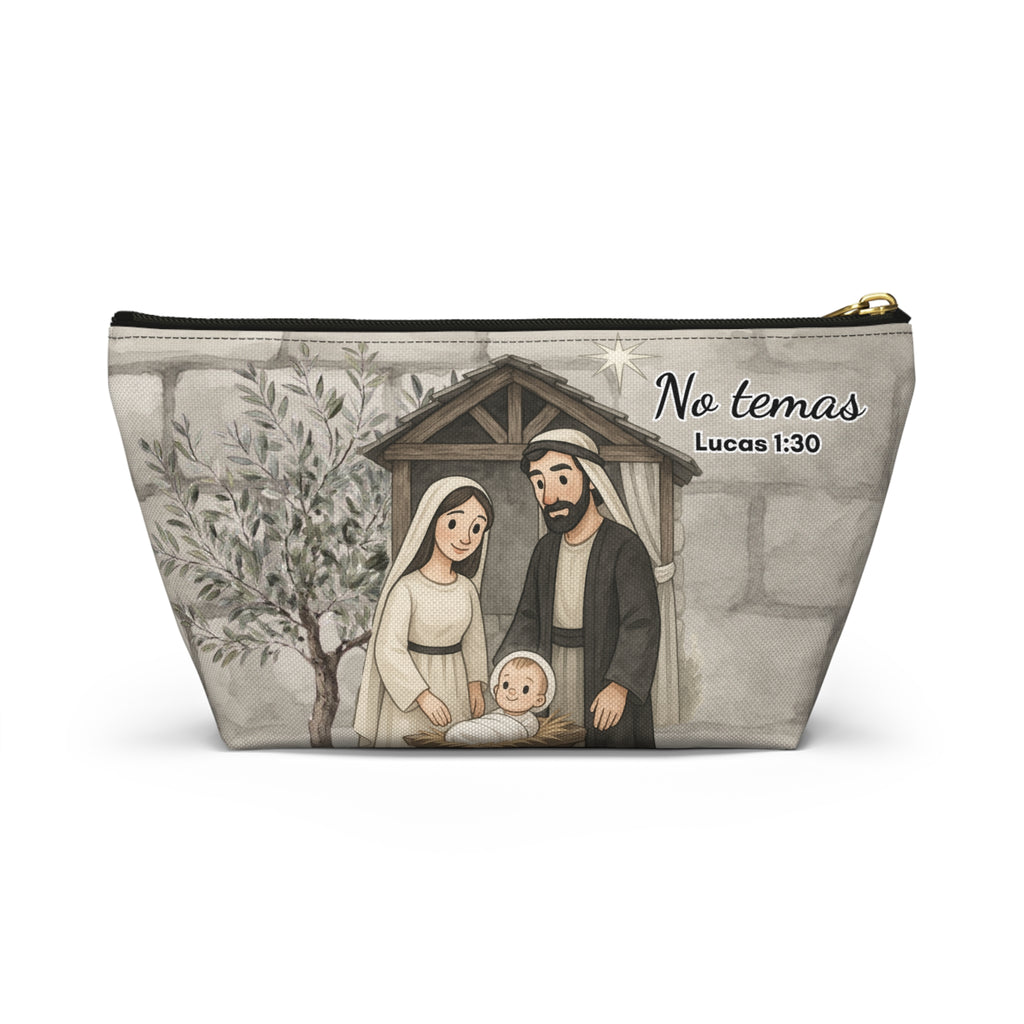 Nativity Accessory Pouch — "Las Buenas Noticias" Nativity Scene Year Round Makeup Bag