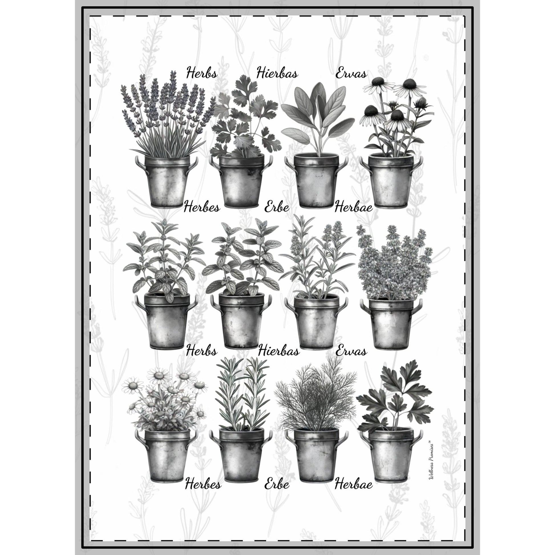 Herbal Black & White Glory Woven Wall Tapestry - Botanical Decor for Nature Lovers, Boho Wall Art, Gift for Plant Enthusiasts, Home Decor