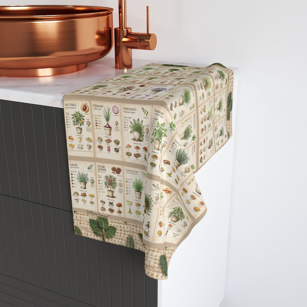 30 Herbs & Spices Kitchen Hand Towel
