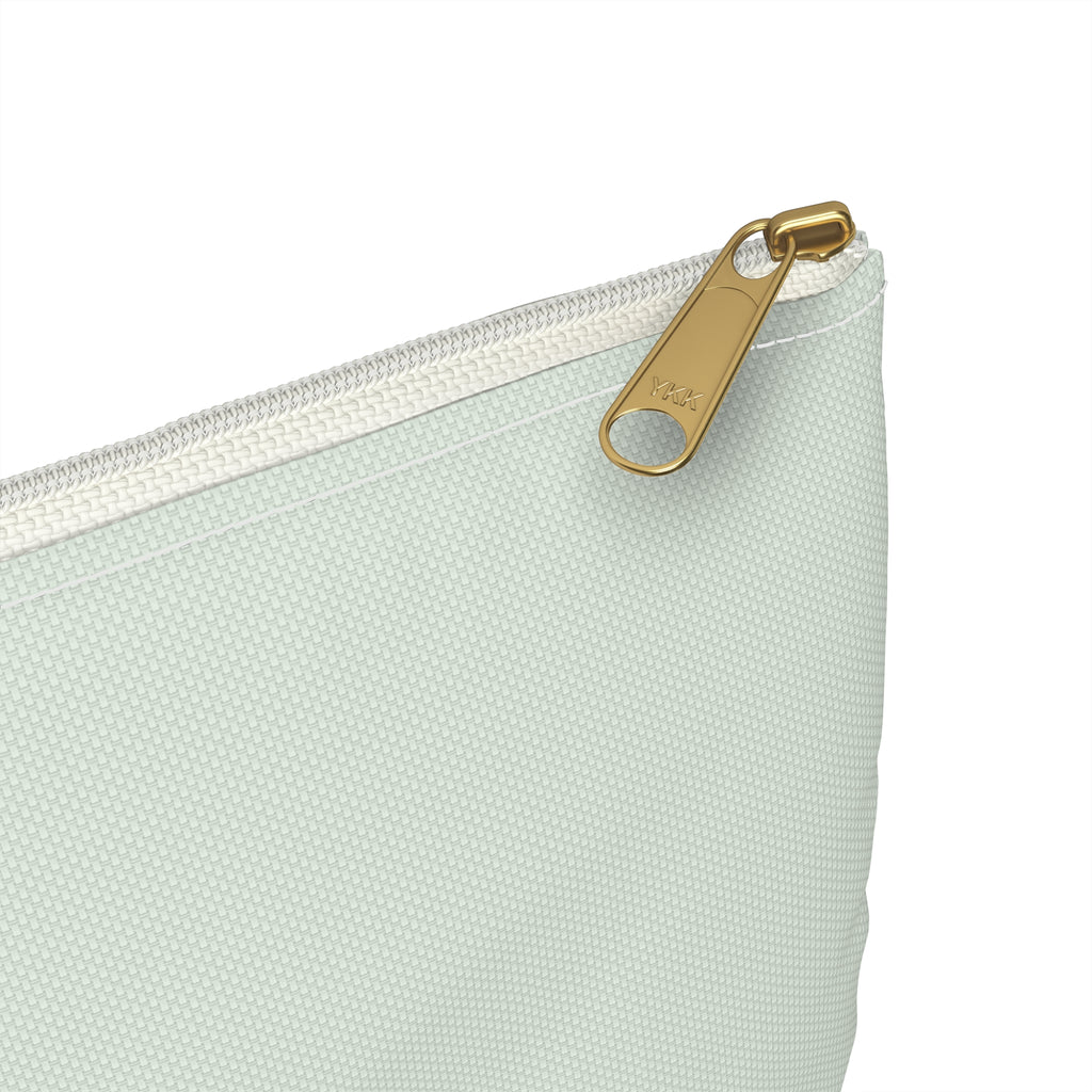 Accessory Pouch — Slow-Living Corner & Lavender Tea Bible Faith Quote (Mint Green)