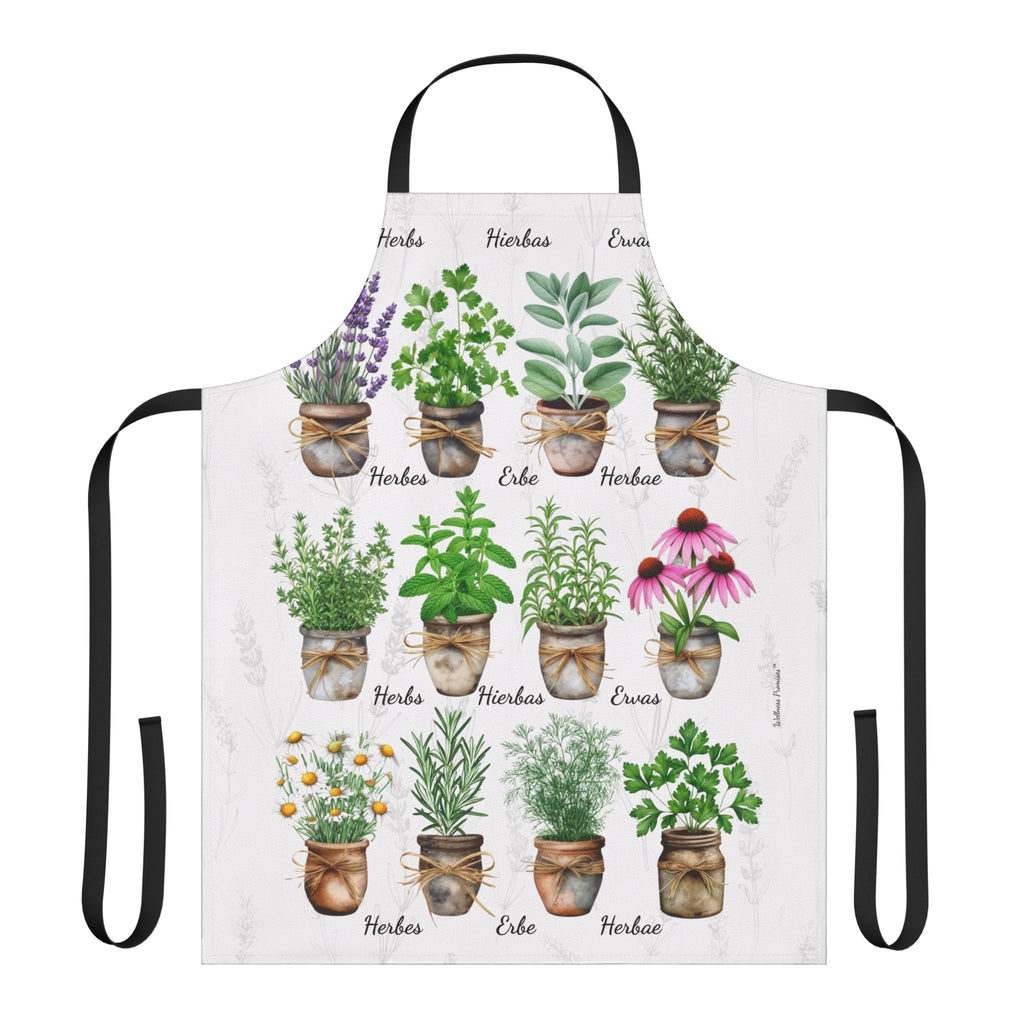 Herb Garden Apron, Cooking Apron, Garden Themed Apron, Gift for Chefs, Plant Lover Accessories, Herbalist Apron