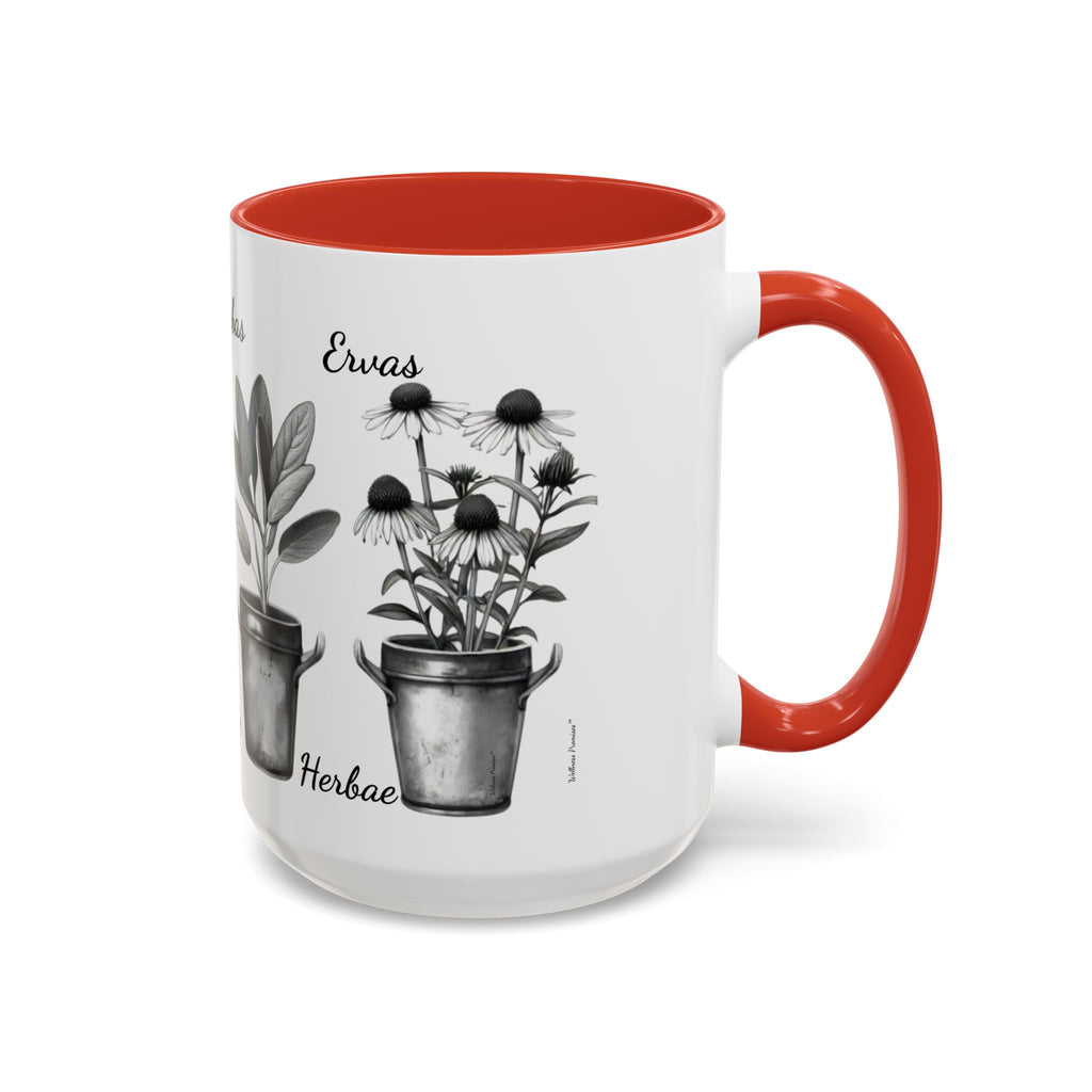 Herb Garden Accent Coffee Mug (Black & White Design) - Green Handle, Botanical Print, Perfect Gift for Plant Lovers, Housewarming, Kitchen Decor, Mother's [...]