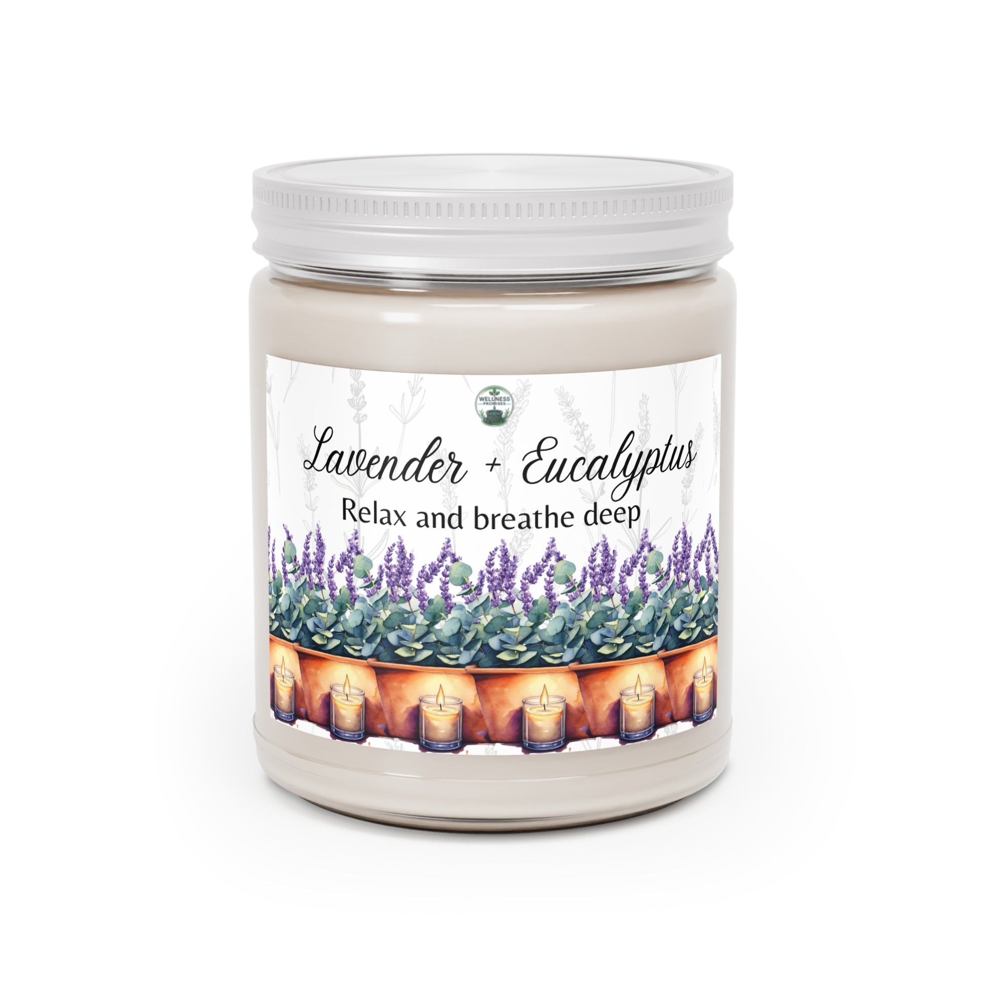 Relaxing Lavender Eucalyptus Candle, Aromatherapy Gift, Eco-Friendly Soy Candle, Home Fragrance, Spa Setting, Self-Care Essential