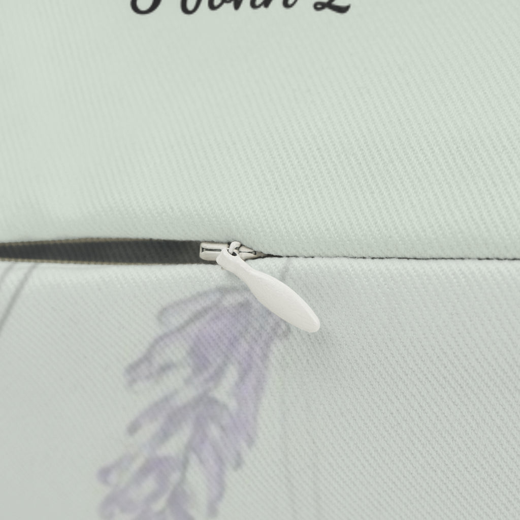 “Slow-Living Corner” & Lavender Reading Nook Lumbar Pillow — Cozy Prayer Blessing (Mint Green)