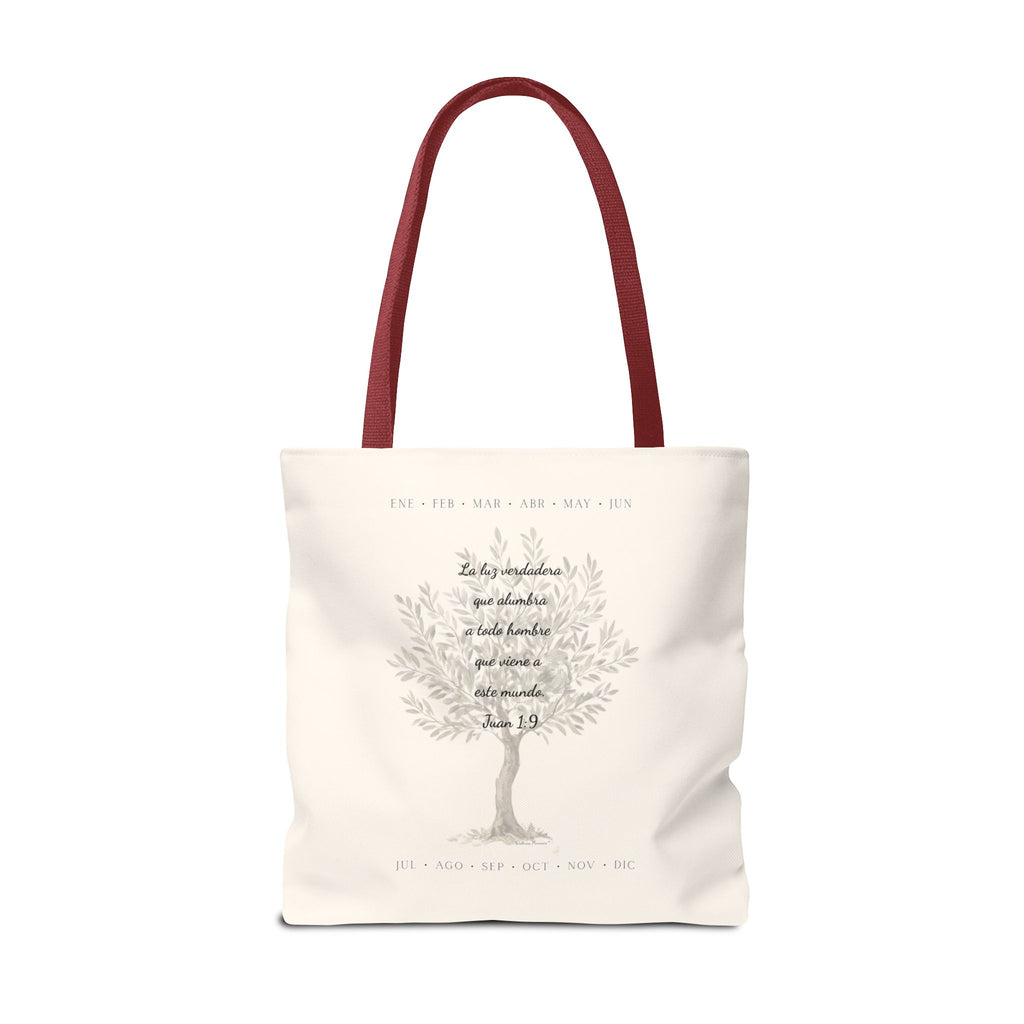 Nativity Tote Bag Year Round (Cream Color)  — "Las Buenas Noticias" Spanish Nativity Tote
