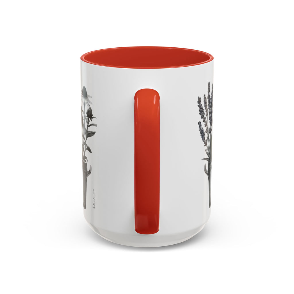 Herb Garden Accent Coffee Mug (Black & White Design) - Green Handle, Botanical Print, Perfect Gift for Plant Lovers, Housewarming, Kitchen Decor, Mother's [...]