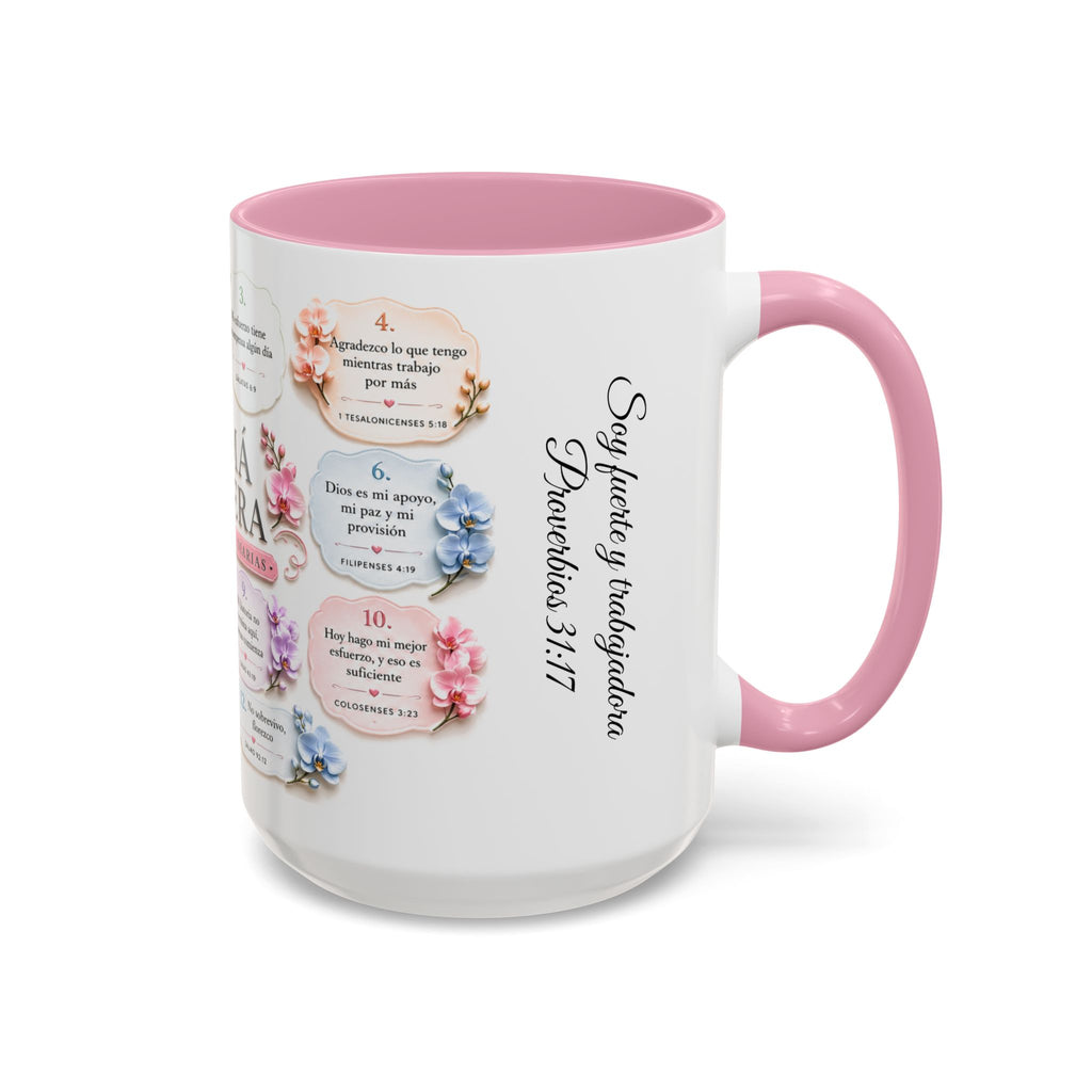 Single Mom Affirmation Mug — 14 Bible Verses (11oz & 15oz, Colorful)