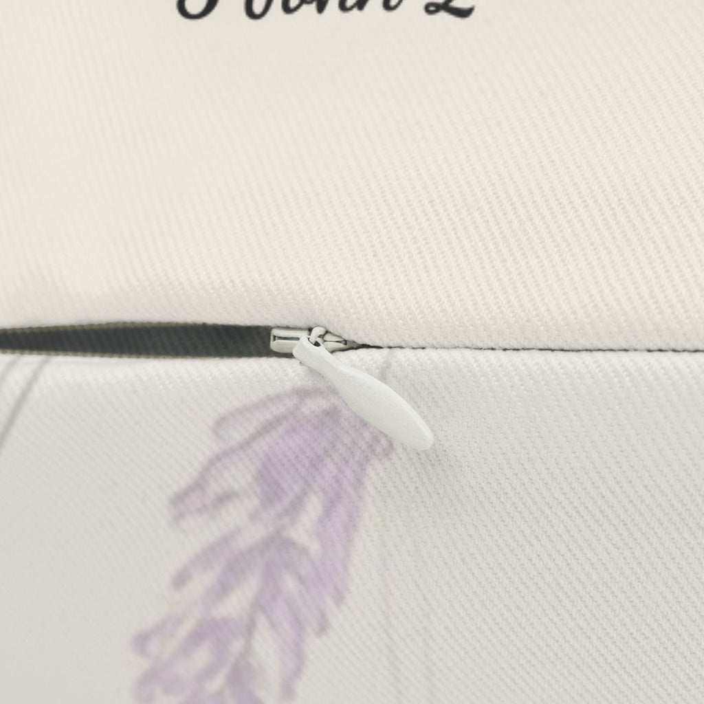 “Slow-Living Corner” & Lavender Reading Nook Lumbar Pillow — Cozy Prayer Blessing (Beige)