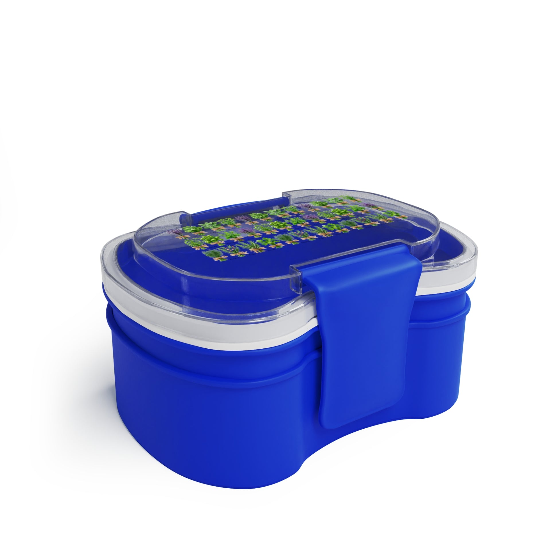Herbal Two-Tier Bento Box for Meal Prep, Eco-Friendly Lunch Container, Perfect for School, Work, Picnic, and Gardening Enthusiasts
