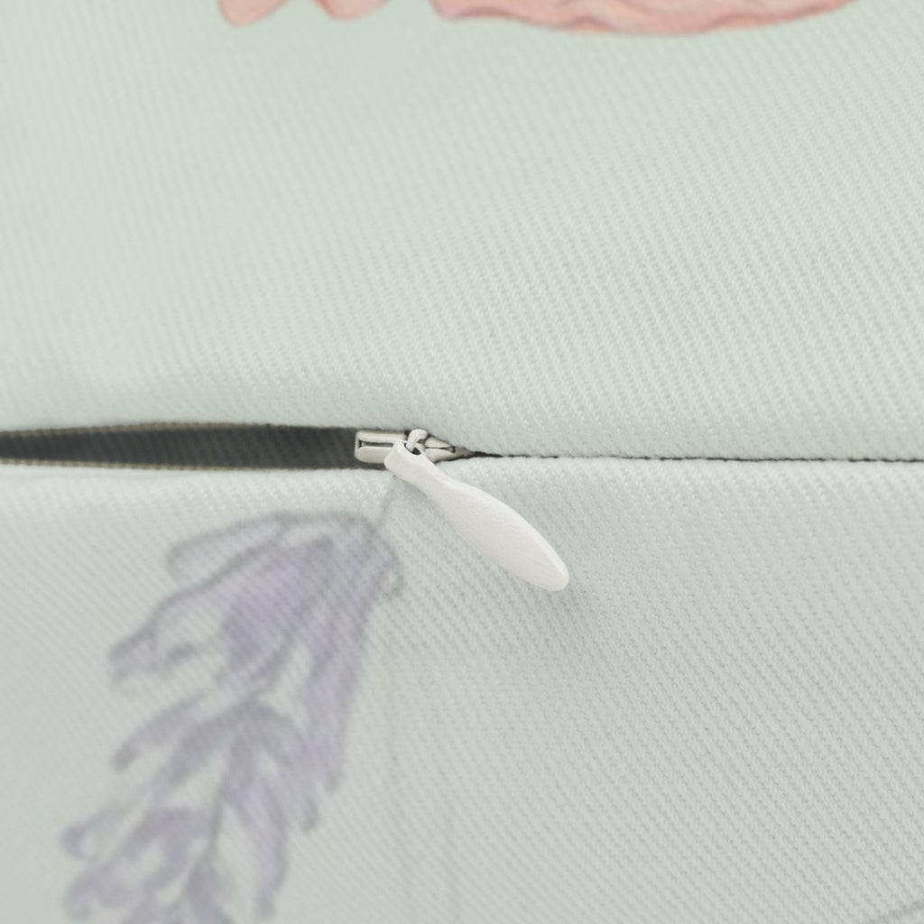 “Slow-Living Corner” & Lavender "Rinconcito Calma" Lumbar Pillow — Spanish Cozy Prayer Blessing (Mint Green)