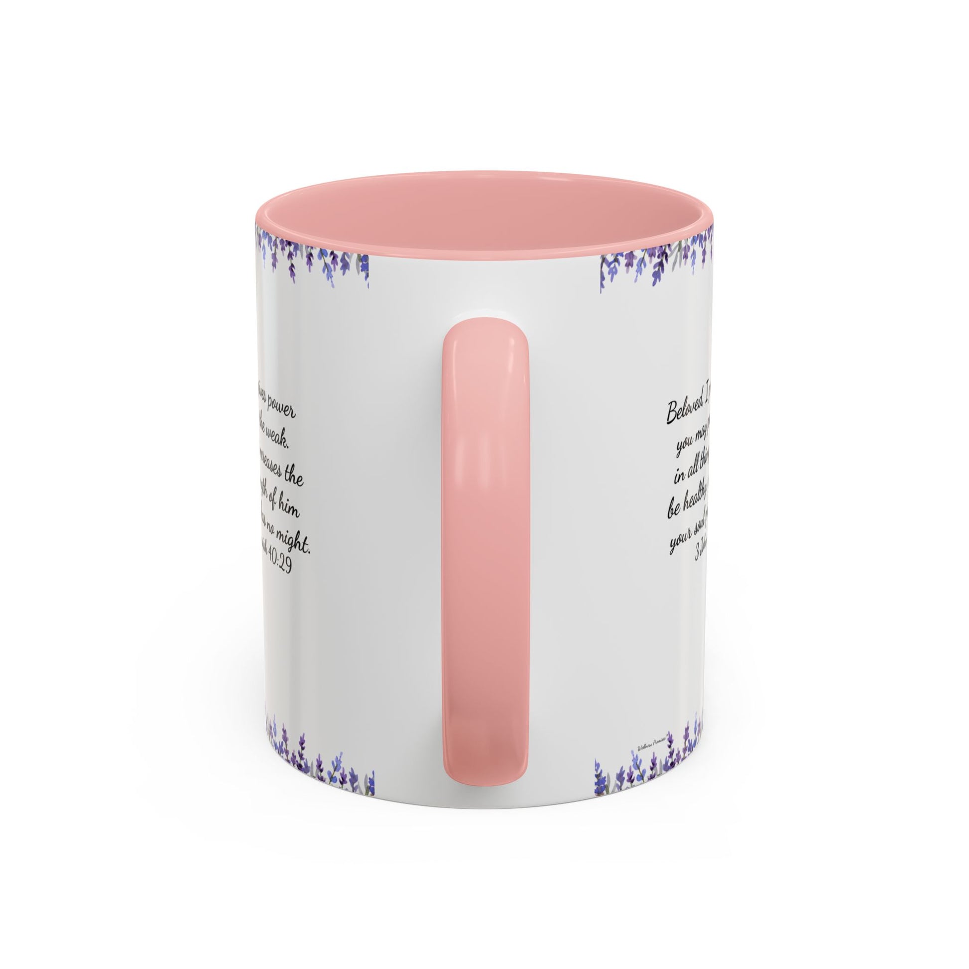 Slow-Living Corner Accent Coffee/Tea Mug — Inspirational Christian Relaxation Lavender (11/15oz)