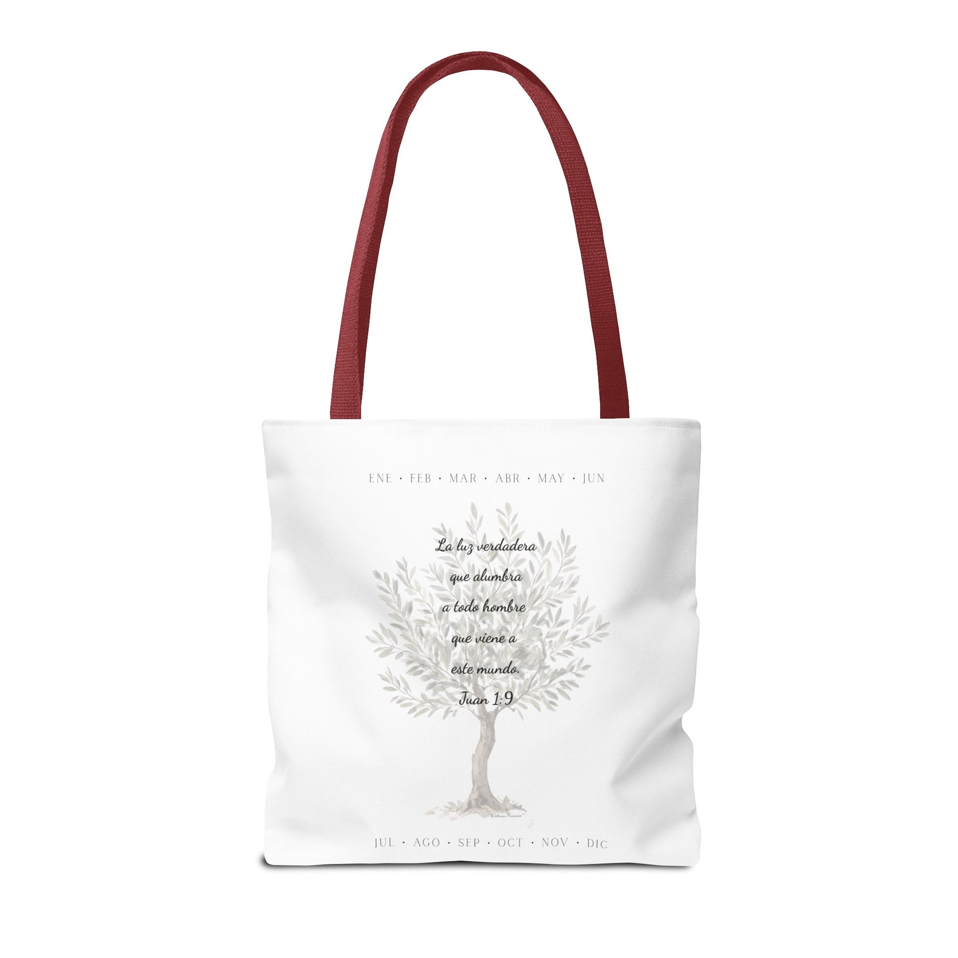 Nativity Tote Bag Year Round — (White Color) "Las Buenas Noticias" Spanish Nativity Tote