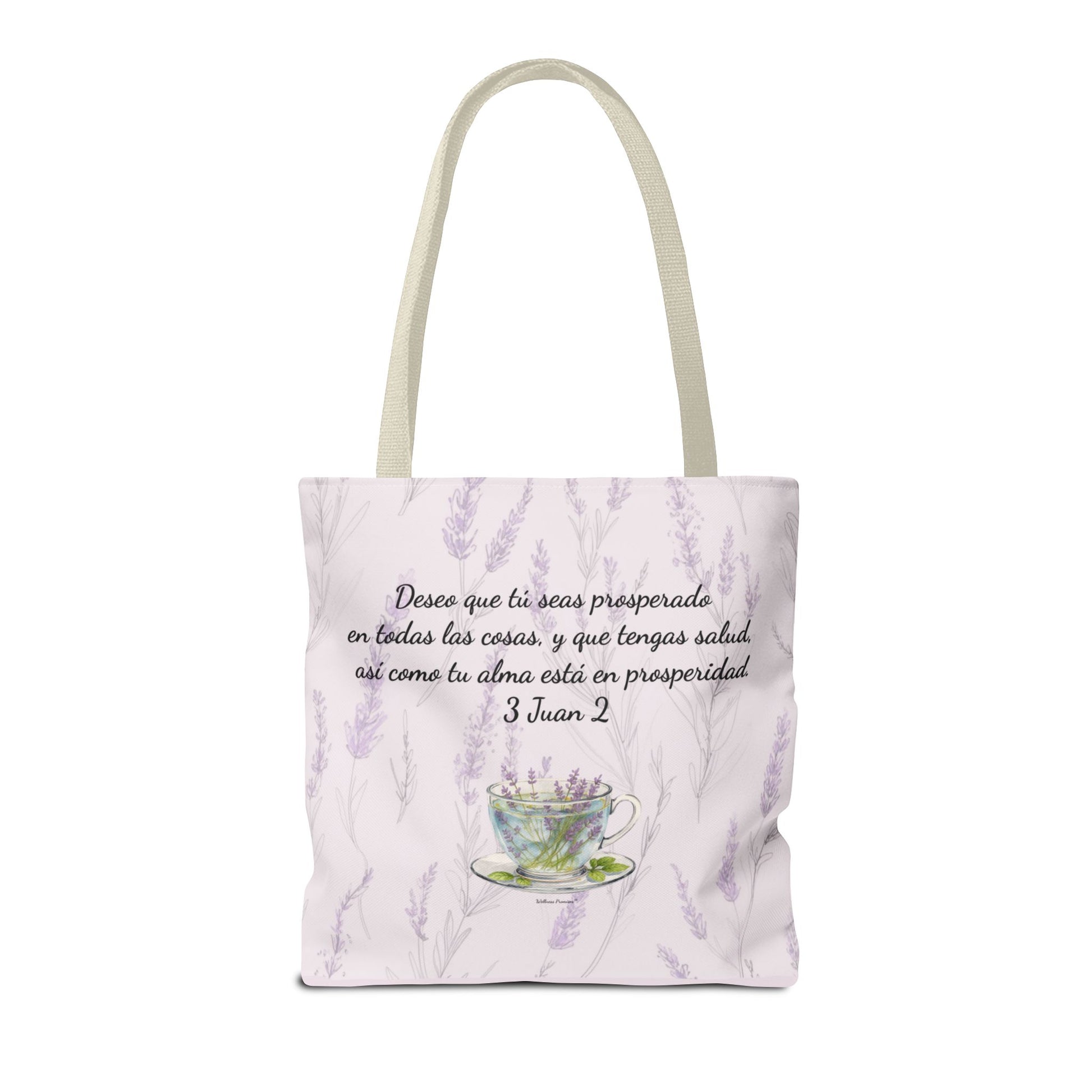 Slow-Living Corner Tote Bag — "Rinconcito Calma" Spanish Cozy Self-Care AOP Canvas Tote with Faith Quotes (Pink)