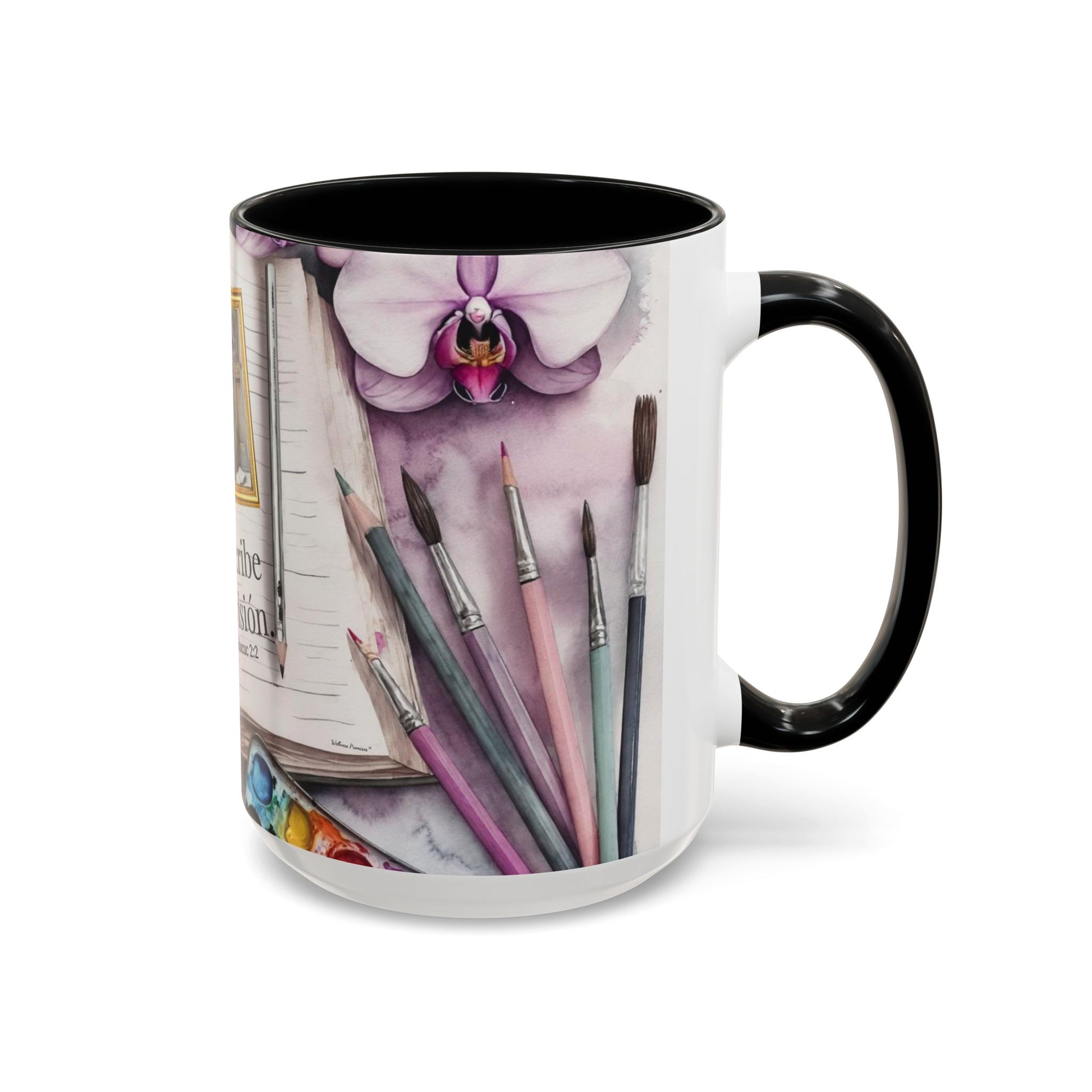"Escribe la visión" Coffee Mug —Faith & Orchid Journaler Lovers Gift (11/15oz)