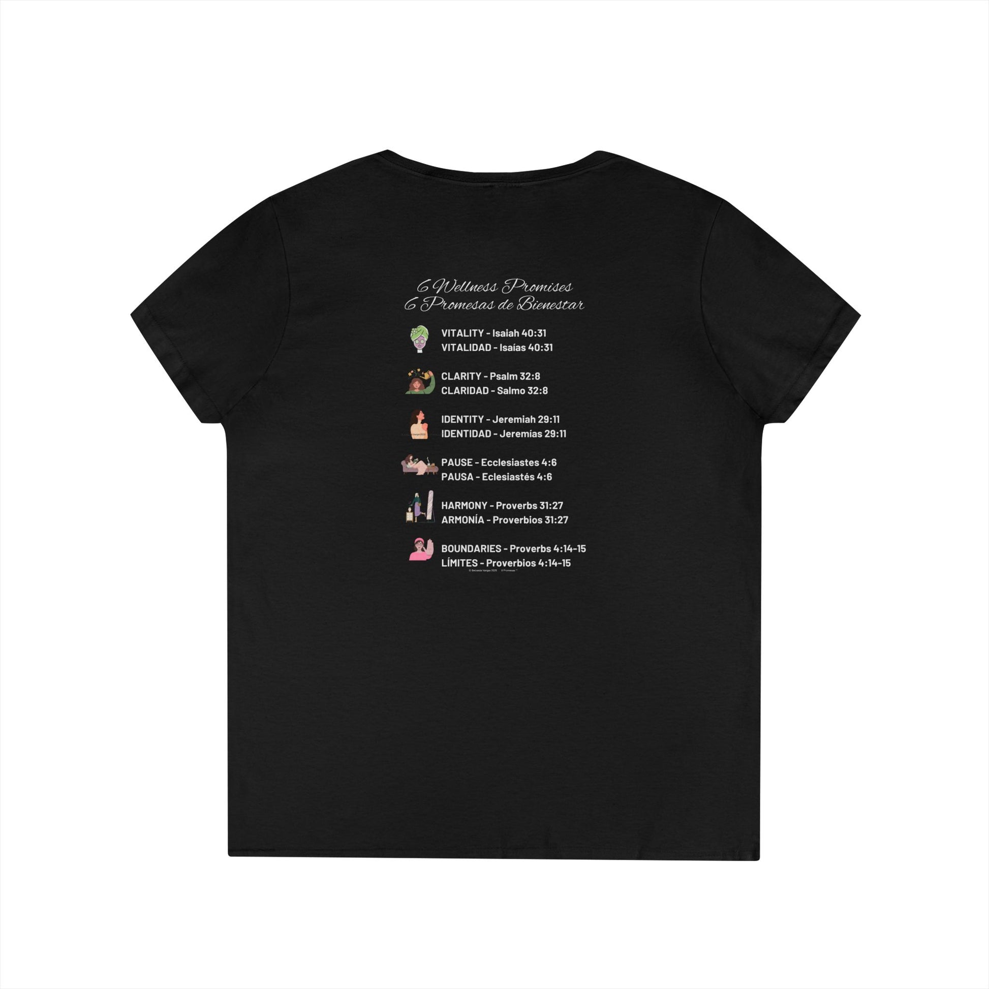 Wellness Promises T-Shirt Bilingual "Promesas de Bienestar"