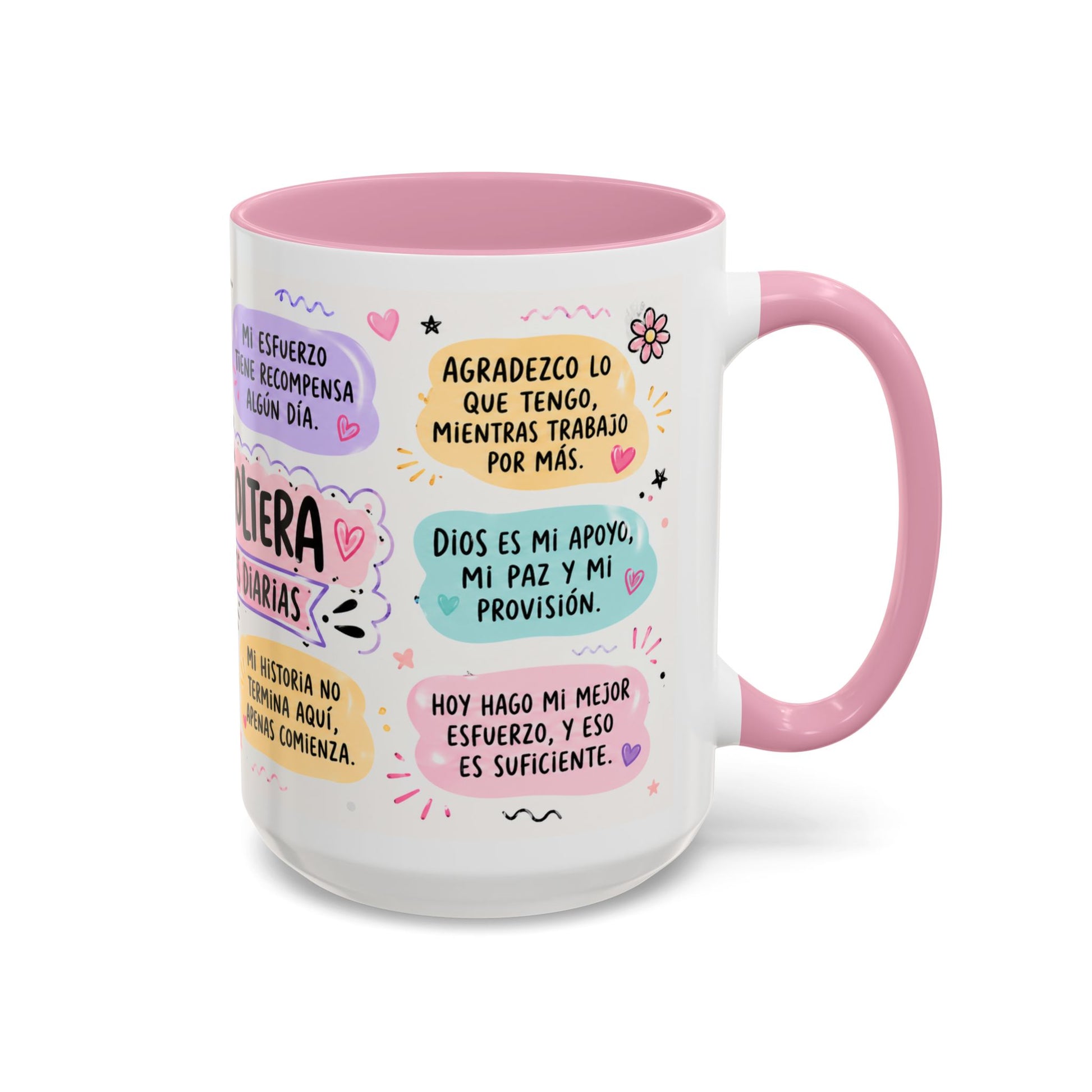 Colorful Mug — “Mamá Soltera: Afirmaciones Diarias” Inspirational Spanish Coffee Mug (11oz/15oz)