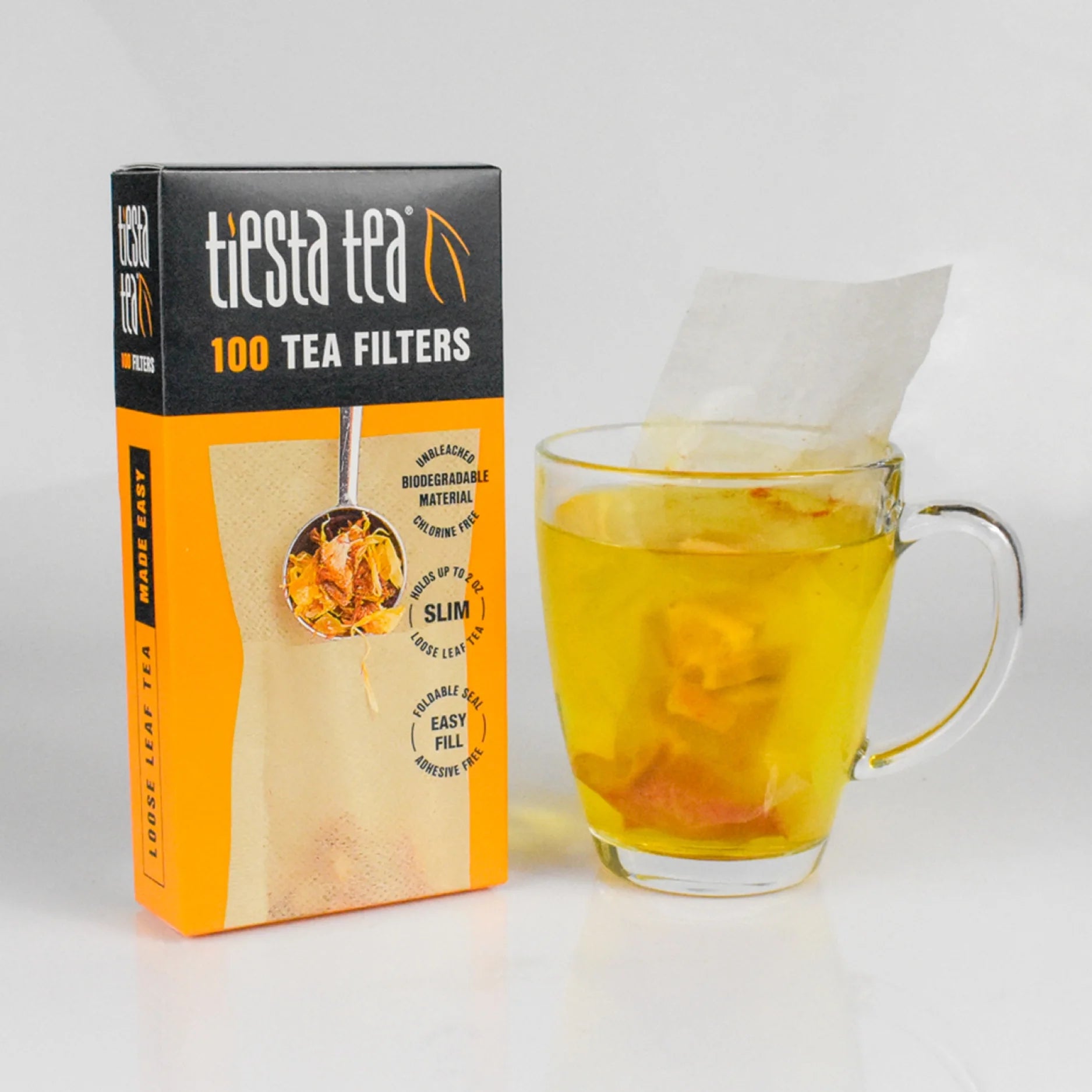 - Loose Leaf Tea Filters, Disposable Tea Infuser, 100% Natural Unbleached Paper, Steeps Hot Tea, Iced Tea & Coffee, Easy Fill Single Serve Filter for One Cup - 100 Count Empty Tea Bags