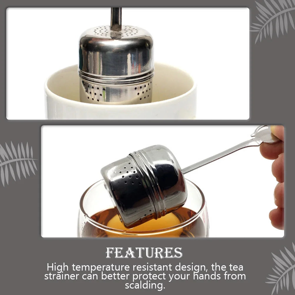 2Pcs Stainless Steel Tea Balls Mesh Tea Filter Loose Leaf Tea Infuser Strainers Tea Interval Diffuser with Handle for Loose Tea