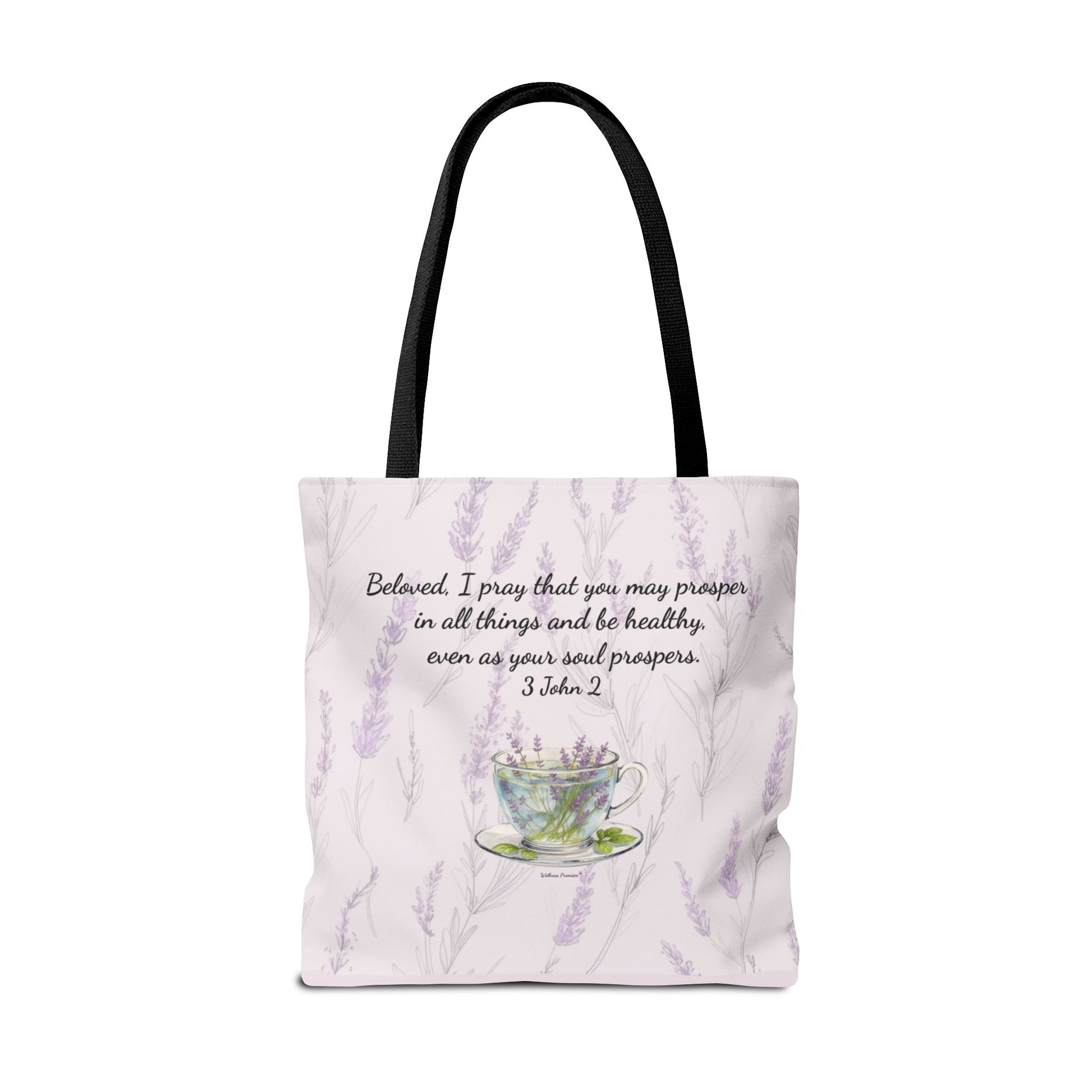 Slow-Living Corner Tote Bag — Cozy Self-Care AOP Canvas Tote with Faith Quotes (Pink)