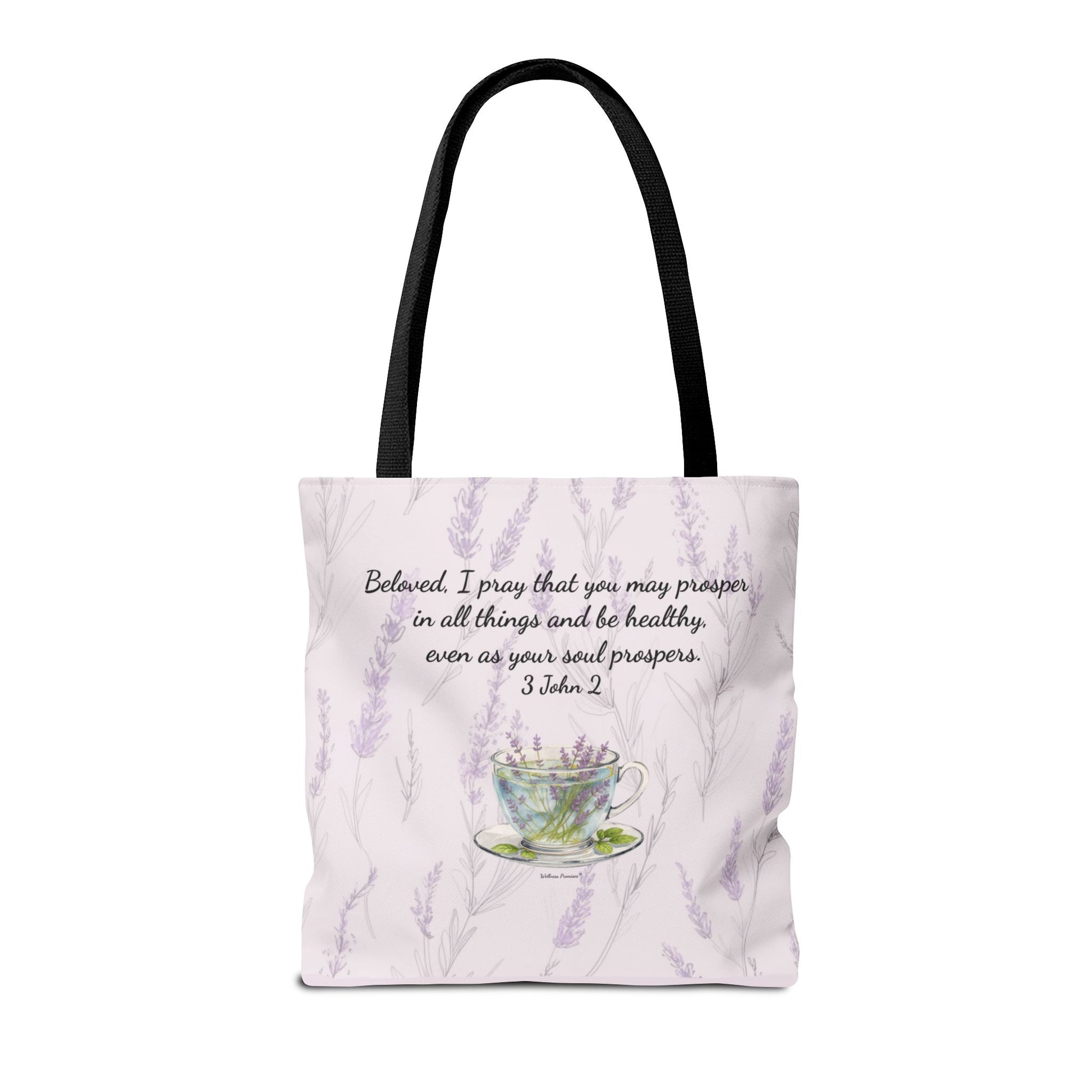 Slow-Living Corner Tote Bag — Cozy Self-Care AOP Canvas Tote with Faith Quotes (Pink)