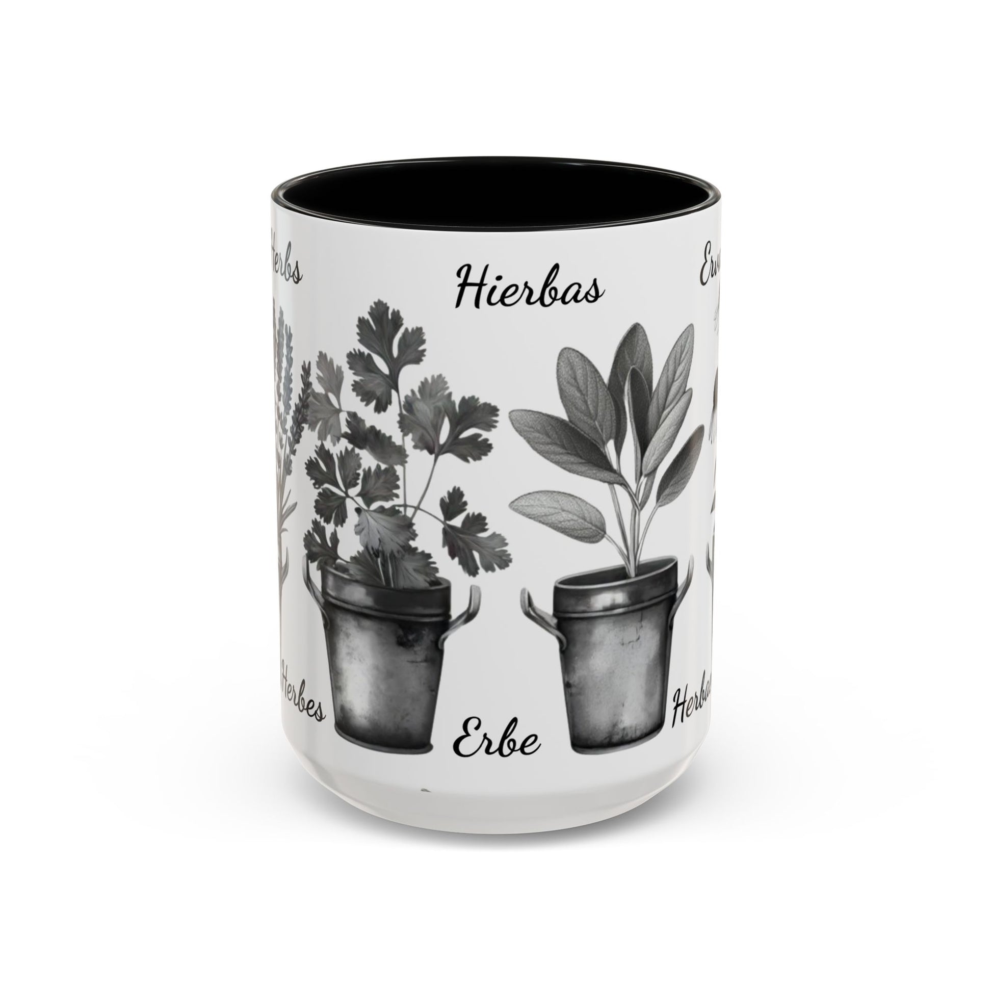 Herb Garden Accent Coffee Mug (Black & White Design) - Green Handle, Botanical Print, Perfect Gift for Plant Lovers, Housewarming, Kitchen Decor, Mother's [...]